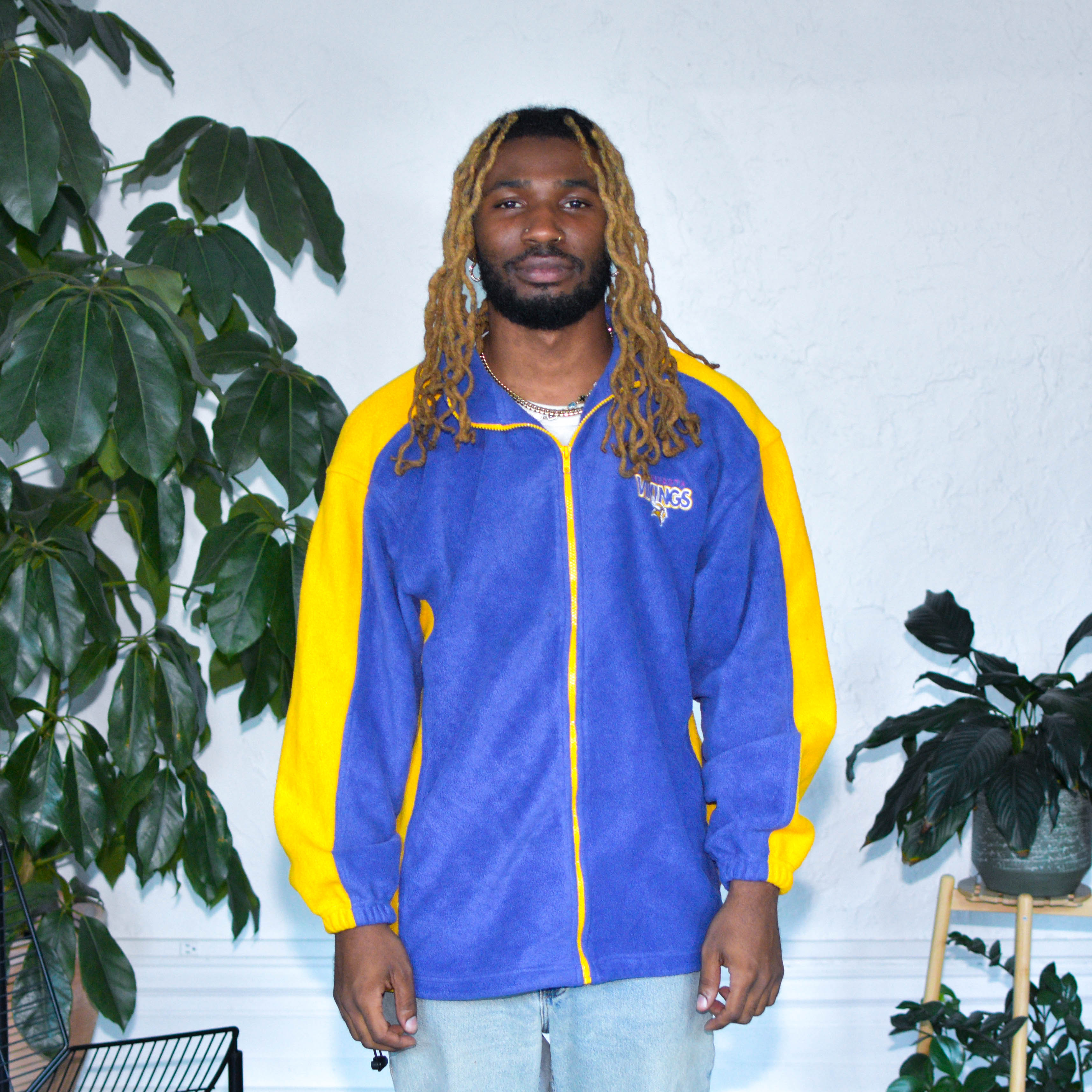 Vintage 2000s Minnesota Vikings Zip-Up Fleece