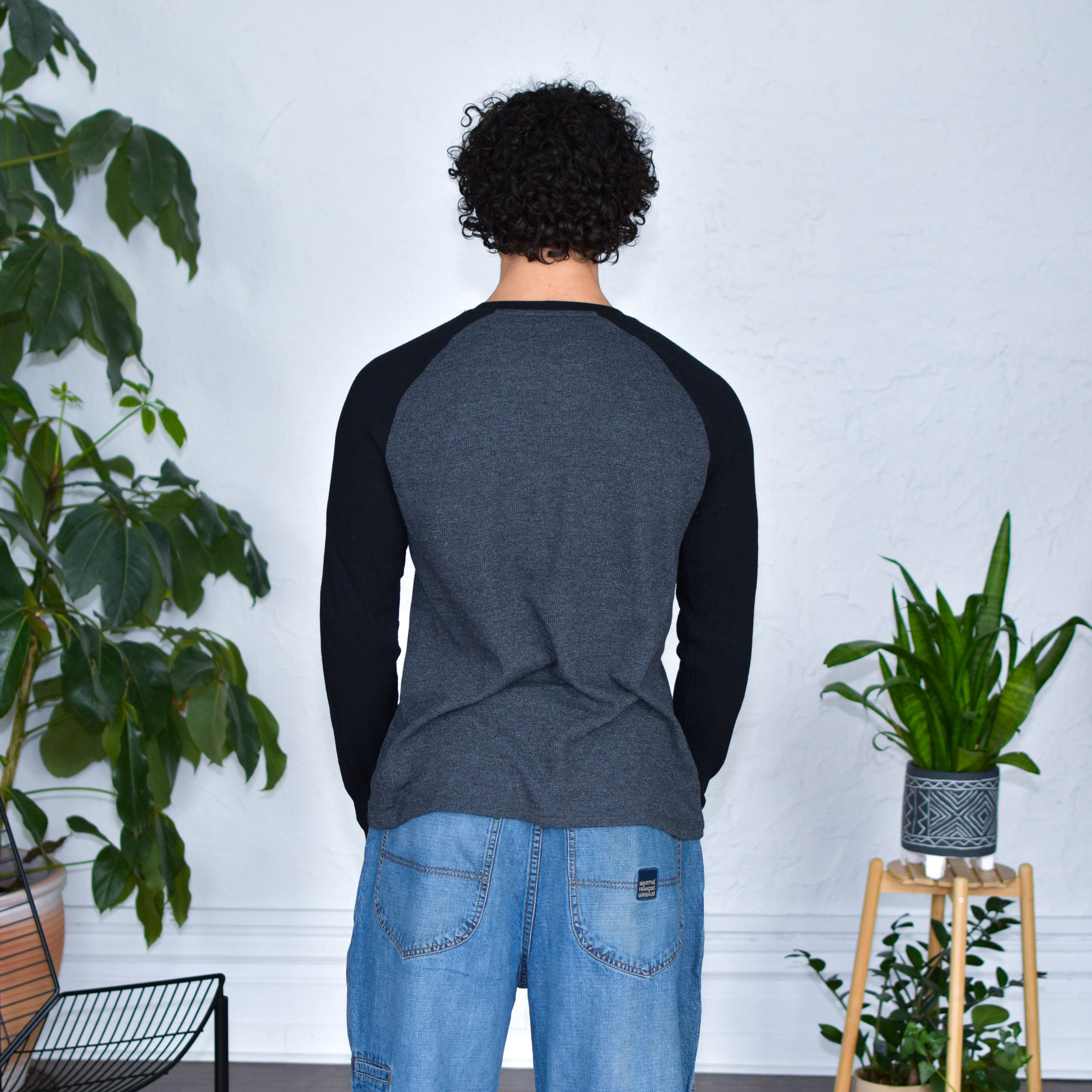 Black/Gray Thermal Shirt - "Protect Your Neighbors" Solidarity Merch