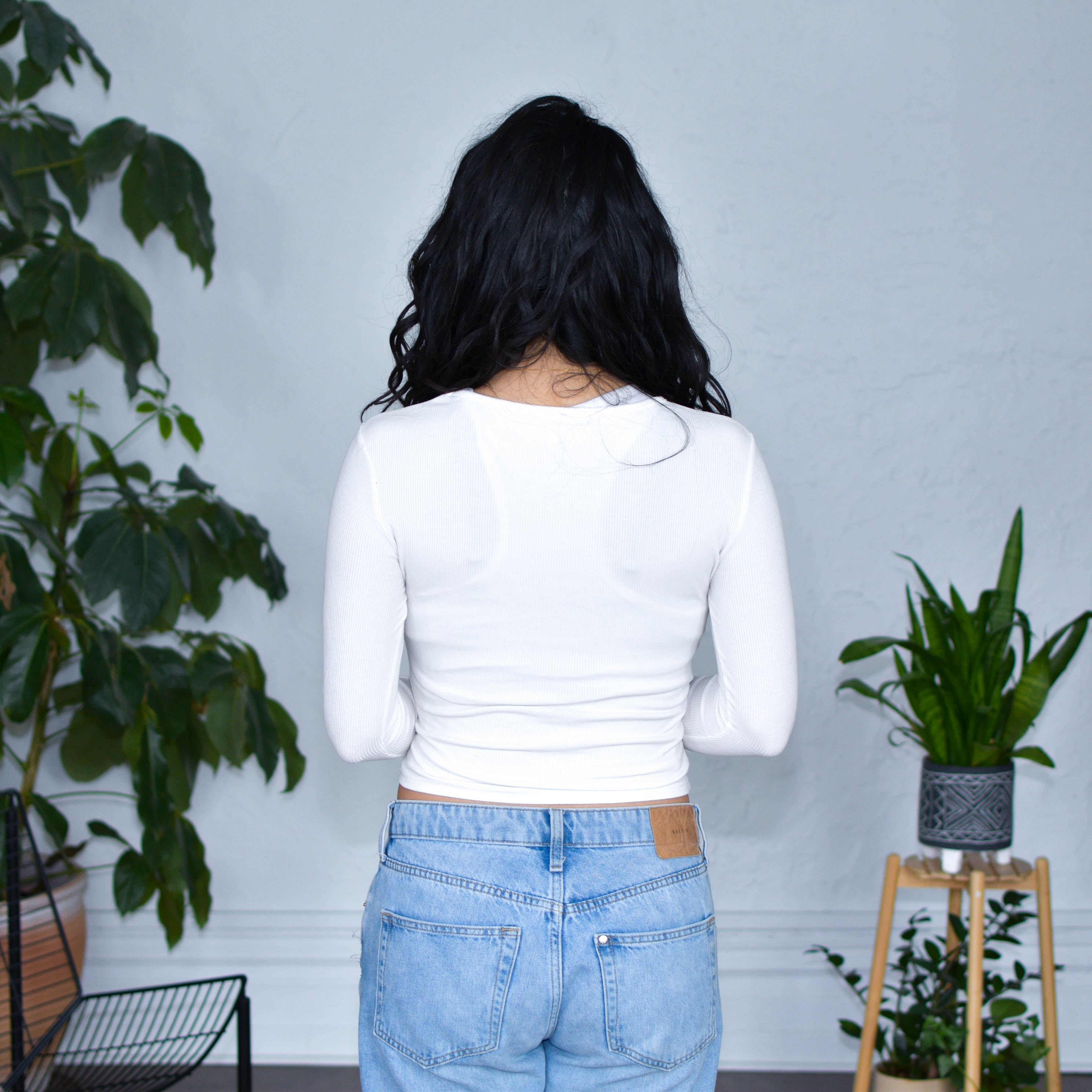 White Cropped Thermal "Protect Your Neighbors" Solidarity Merch