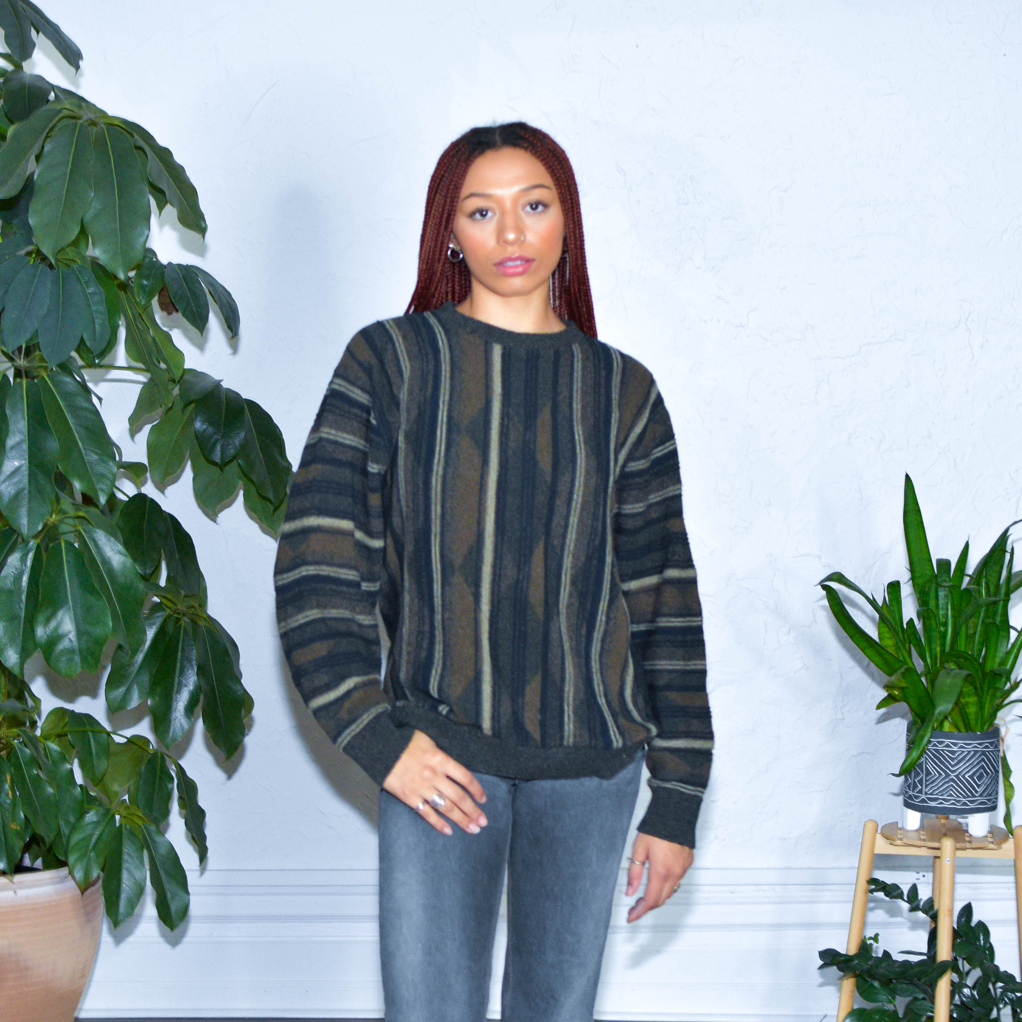Vintage Haggar Striped Knit Sweater