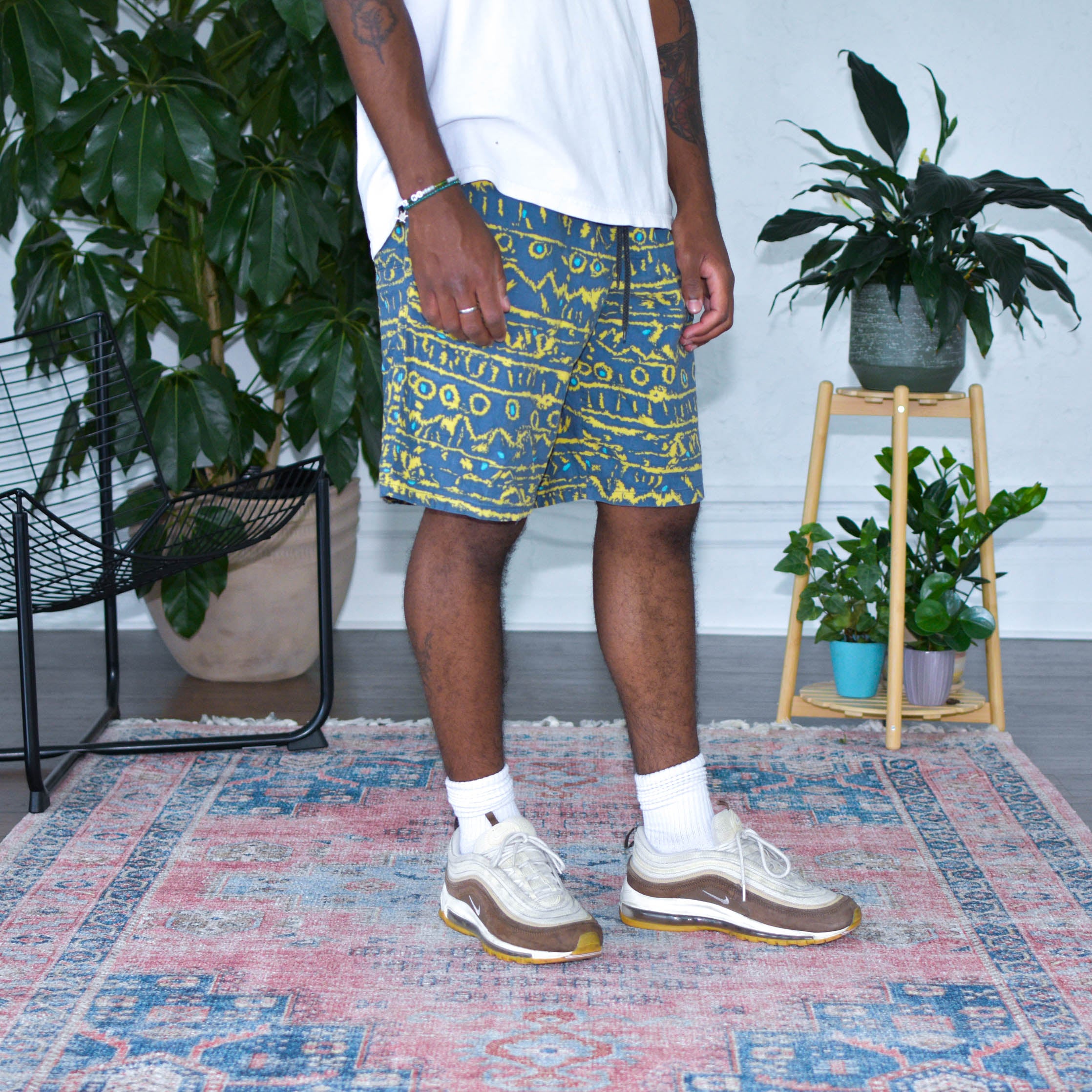 Vintage Patterend Sweat Shorts