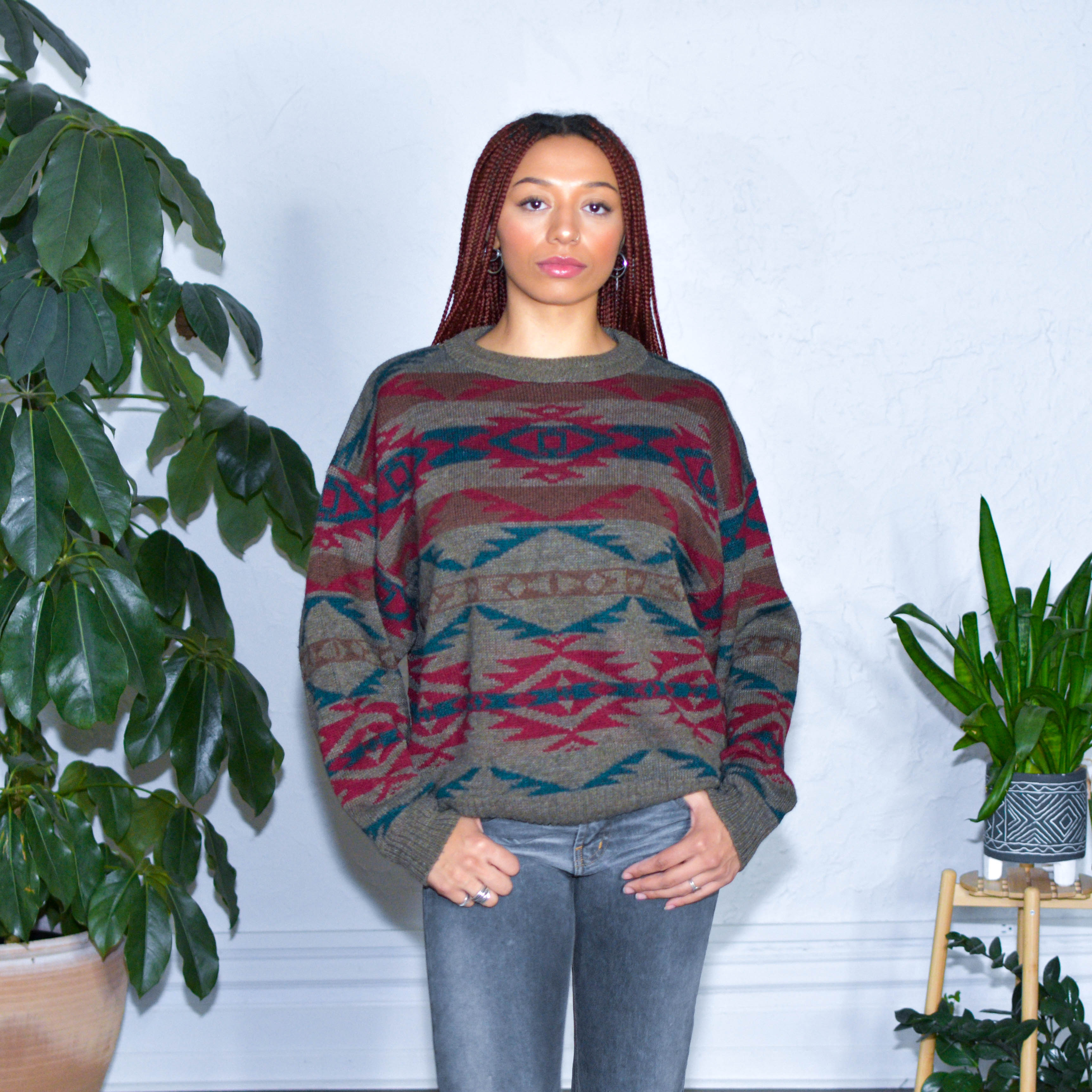 Vintage Knight Bridge Wool Knit Sweatshirt