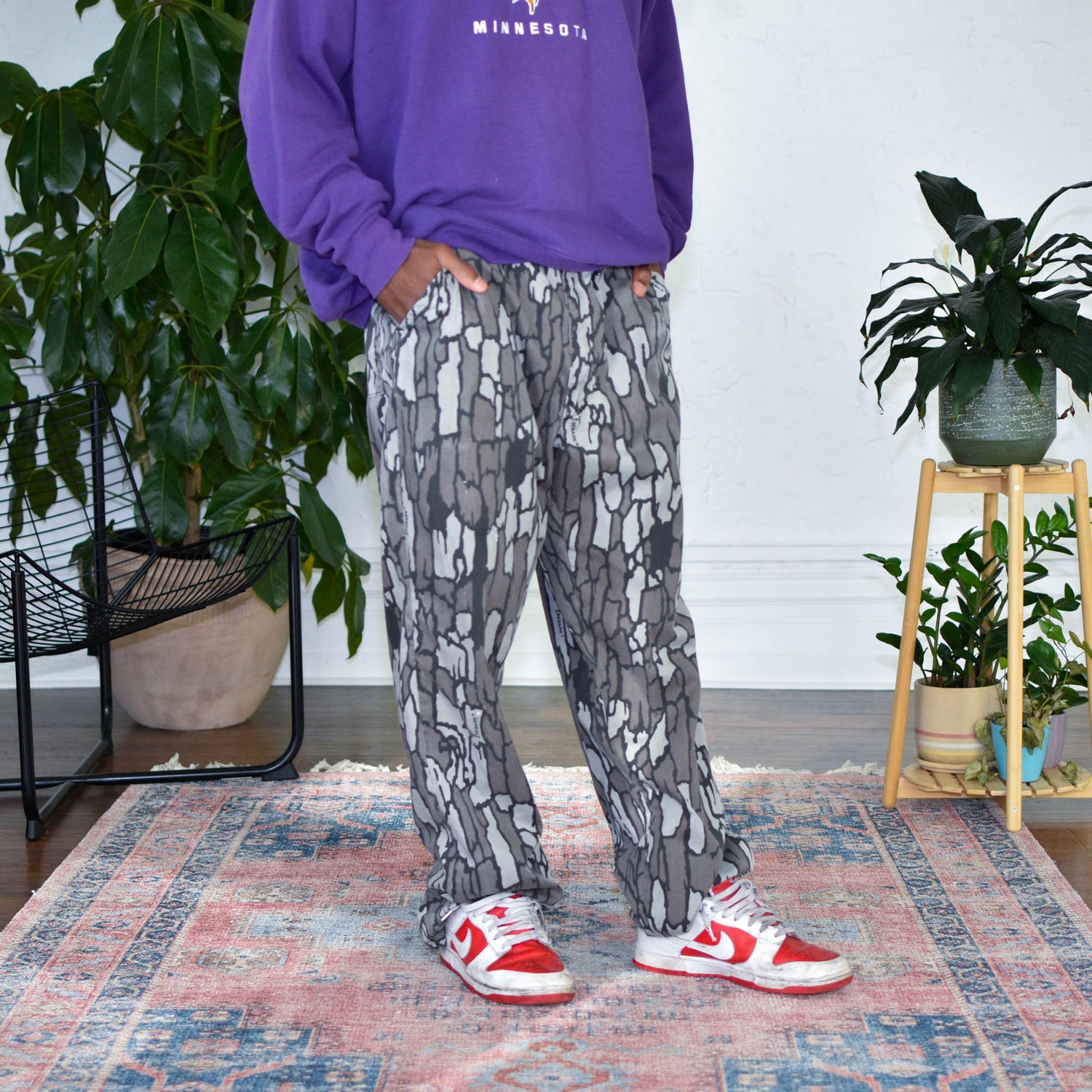 Vintage Grey Style Camo Pants