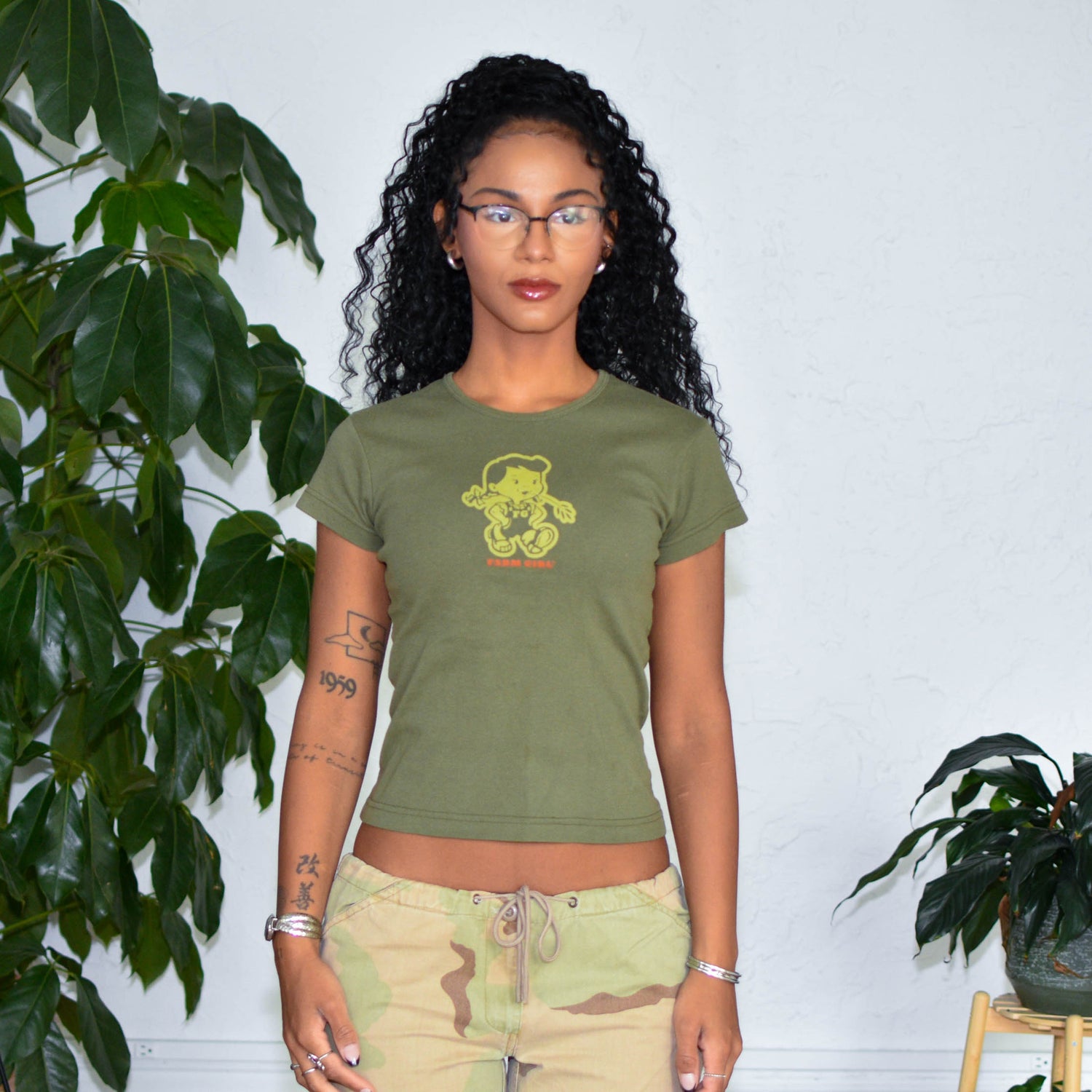 Y2k Farm Girl Graphic Baby Tee