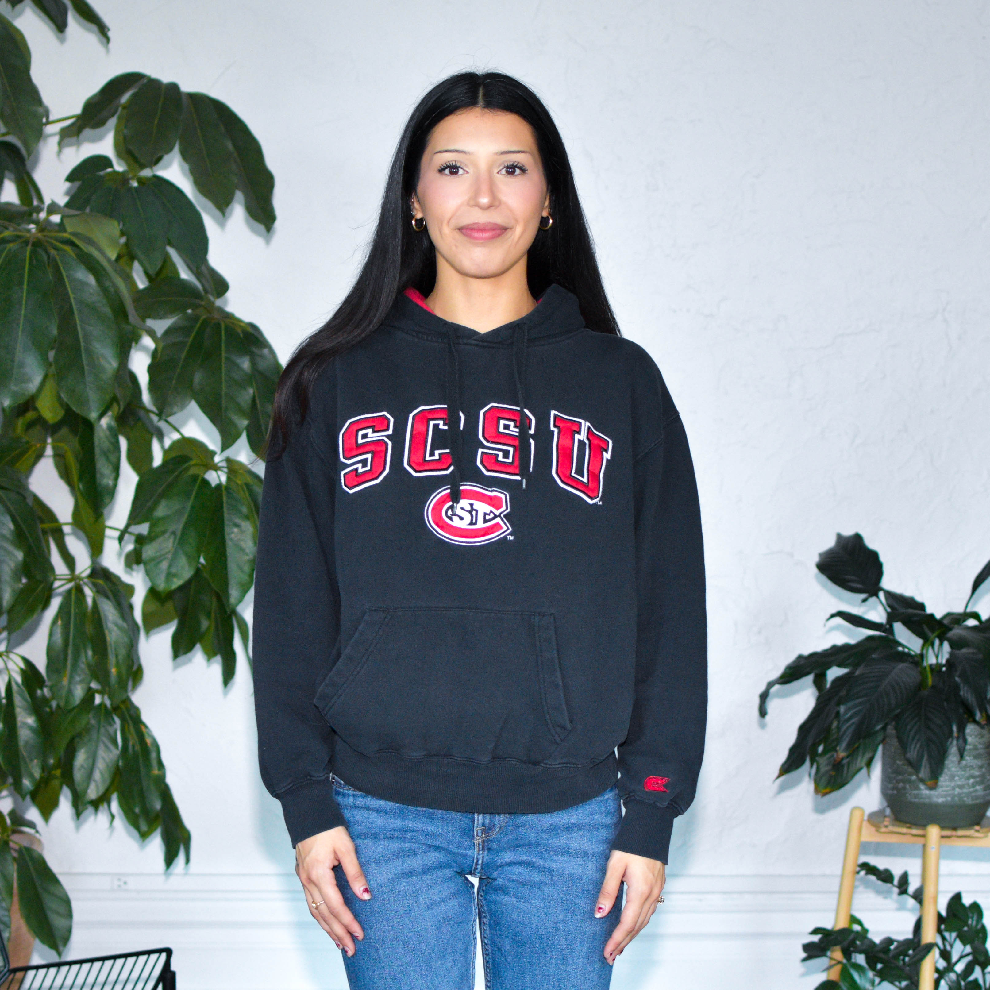 Vintage St. Cloud State University Black Hoodie
