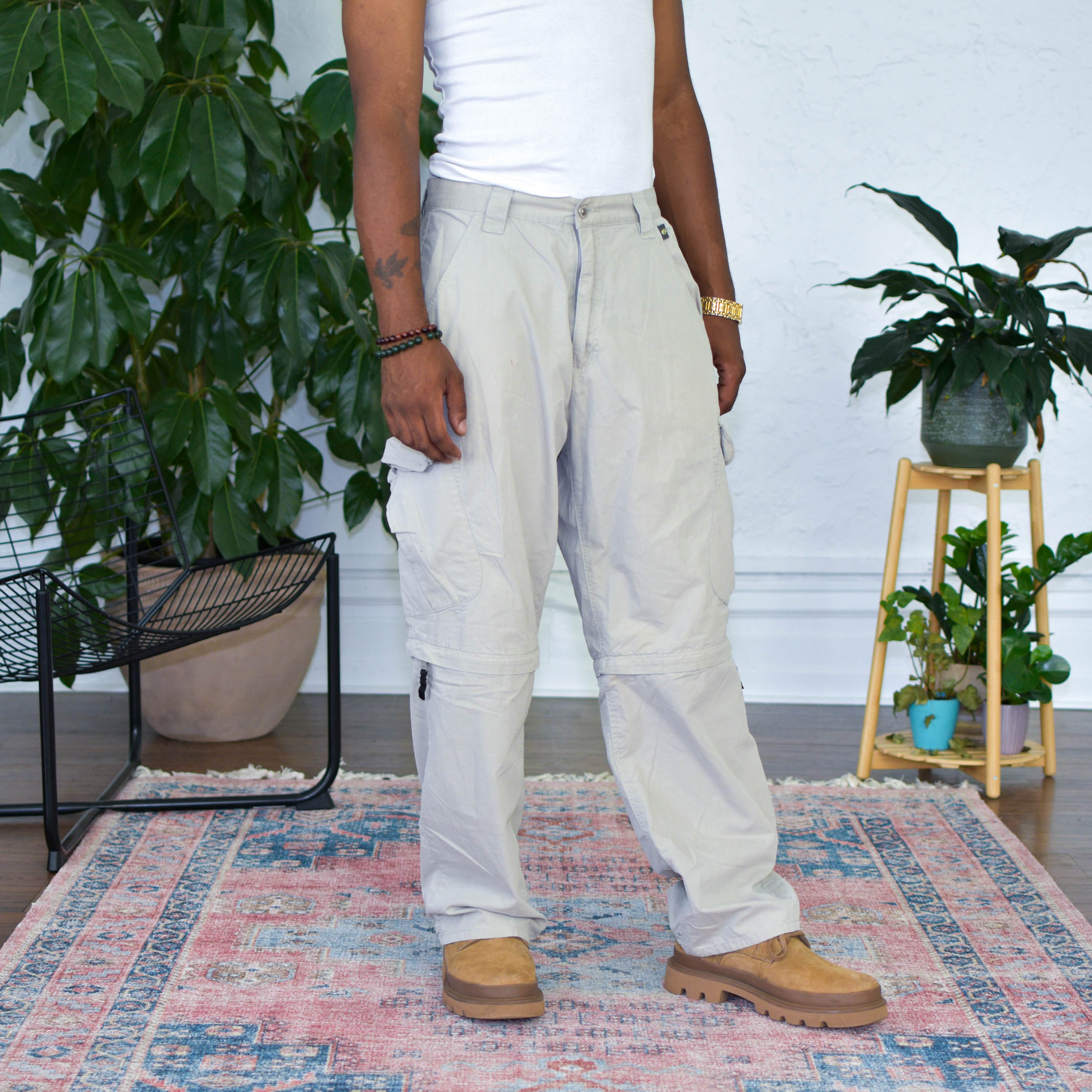 Vintage Anchor Blue Tan Convertible Cargo Pants