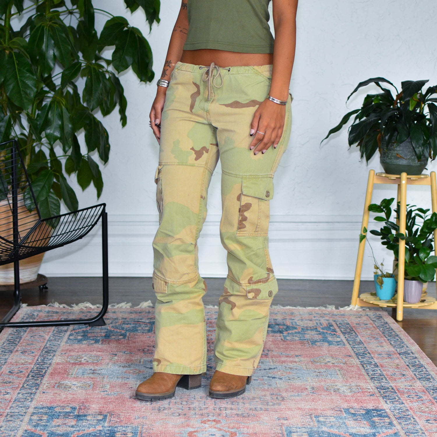 Y2k Camo Cargo Pants