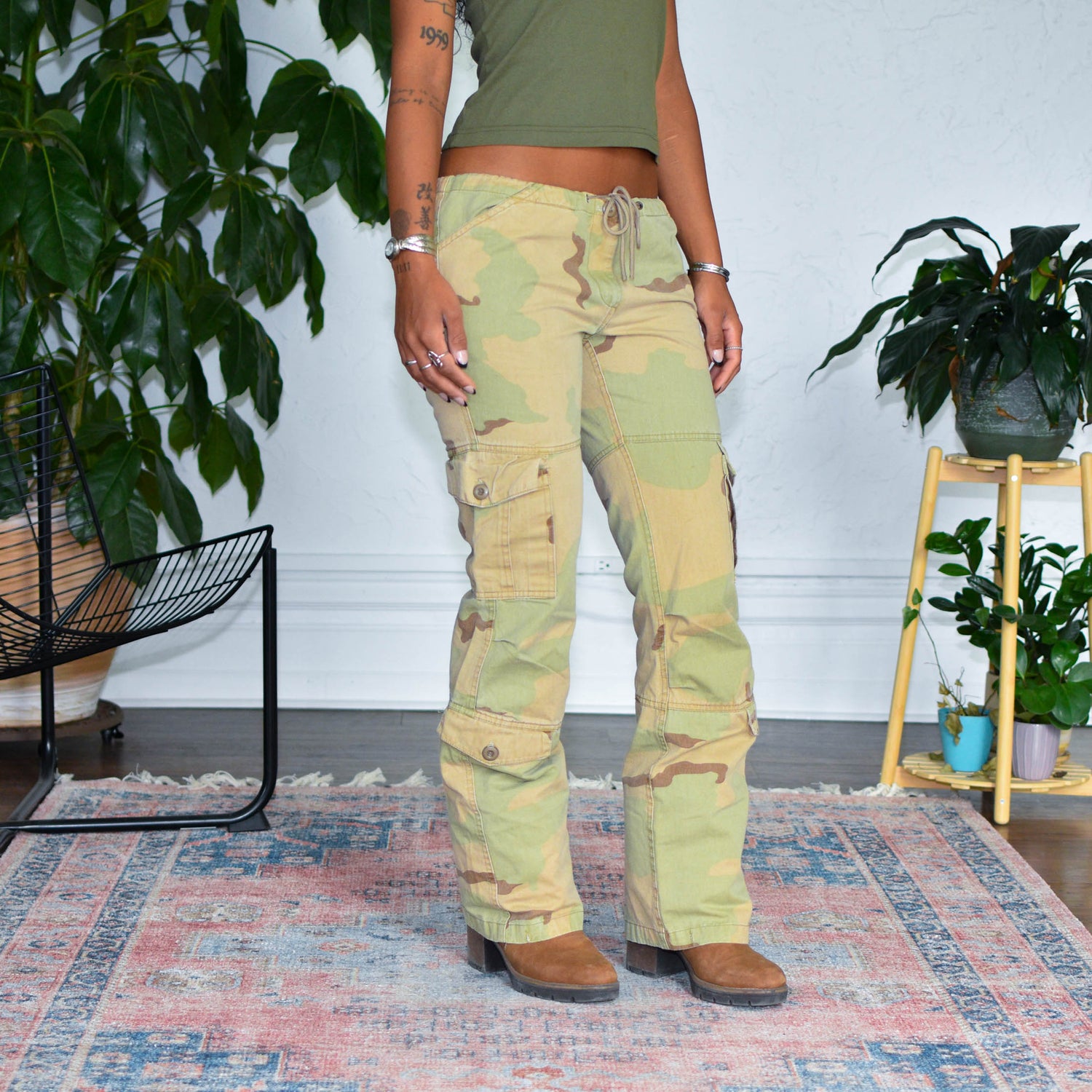Y2k Camo Cargo Pants