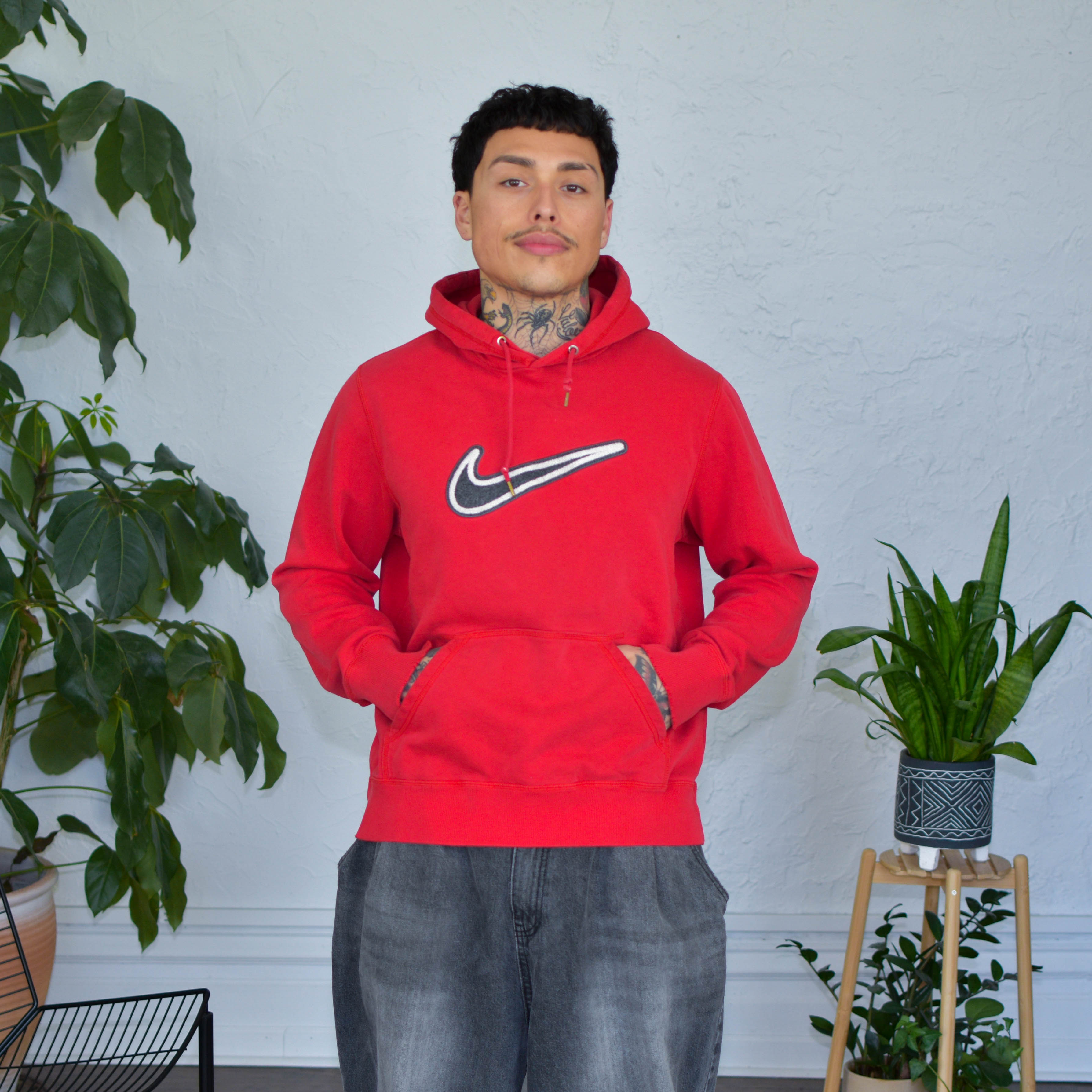 Y2K Red Nike Swoosh Hoodie