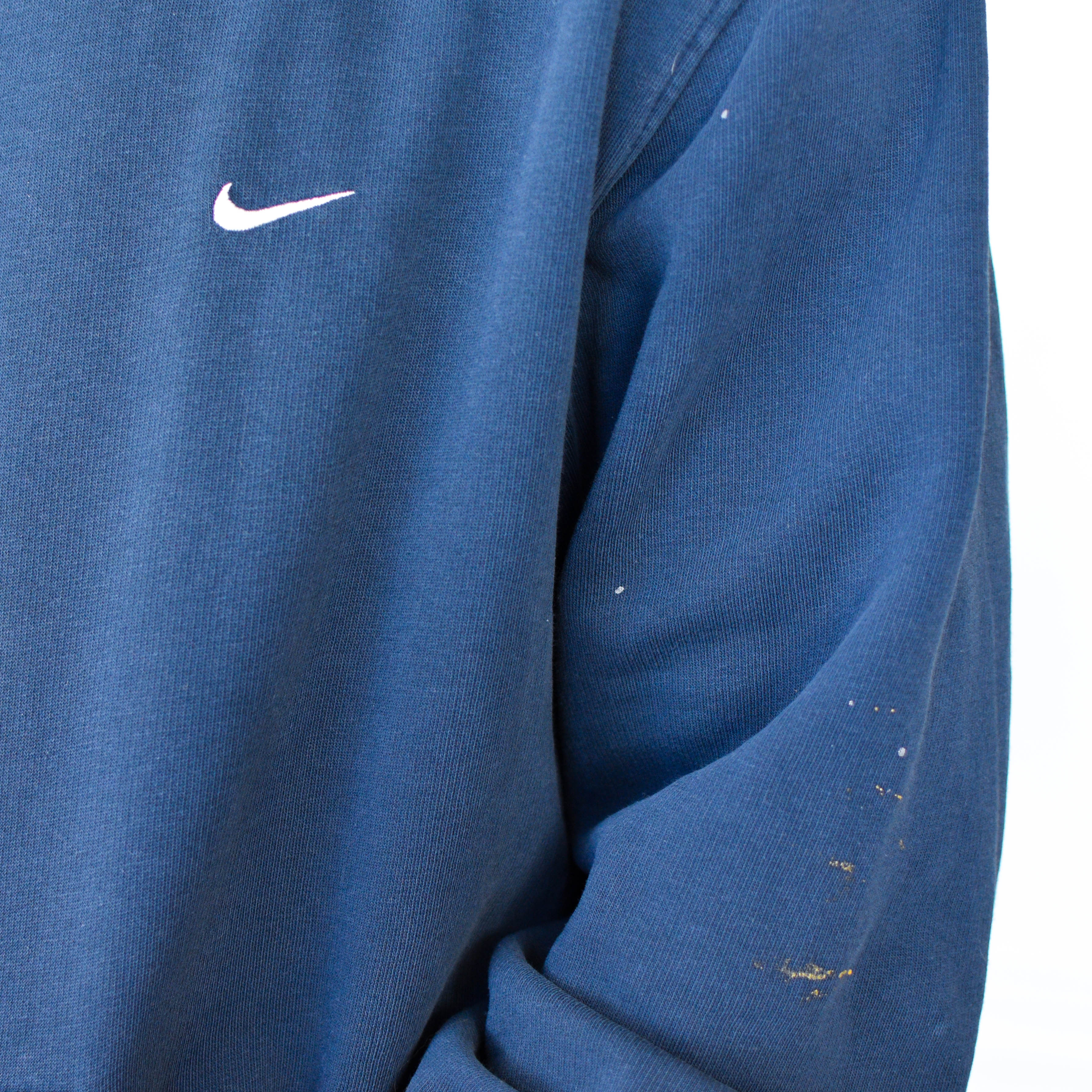 Y2K Distressed Nike Navy Hoodie