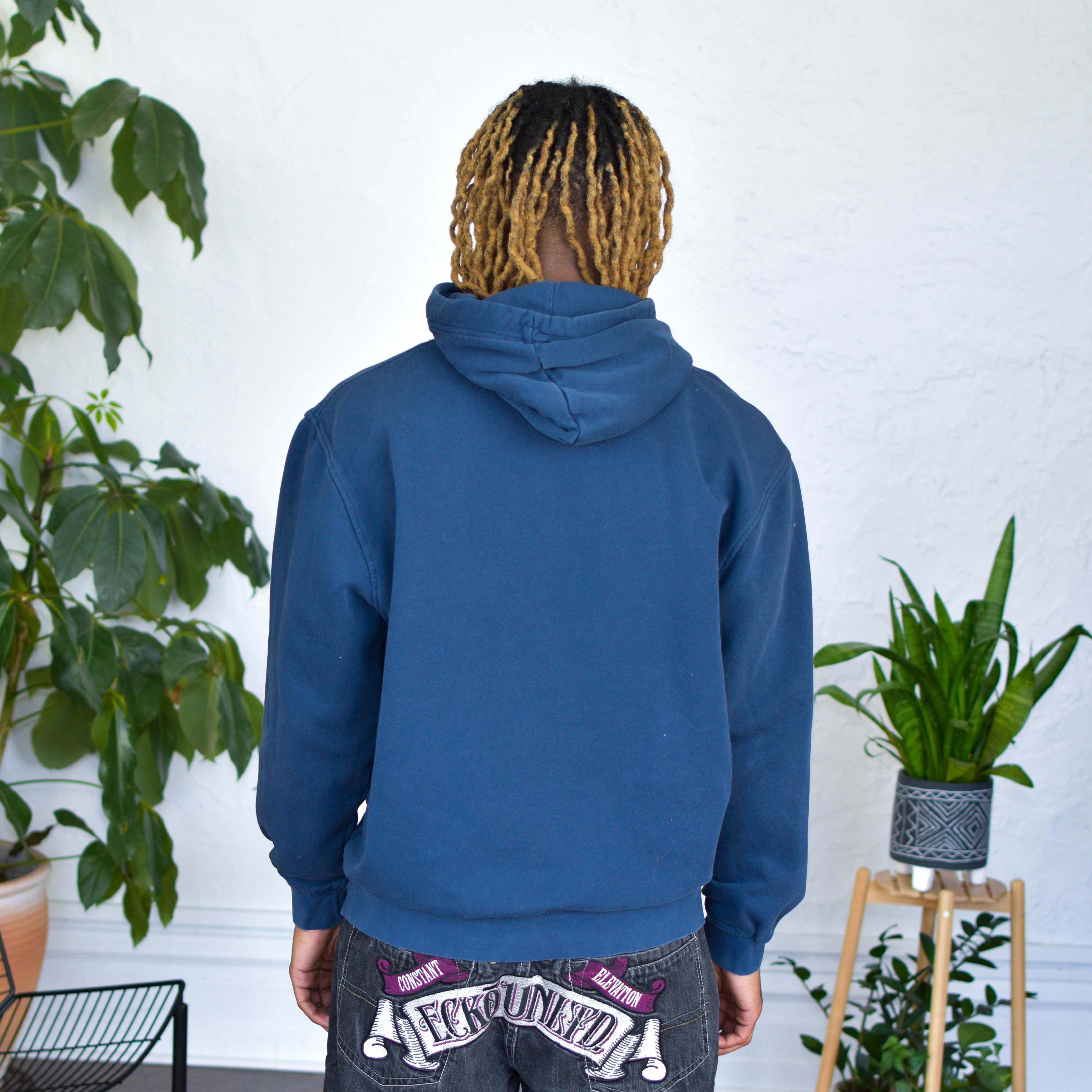 Y2K Distressed Nike Navy Hoodie