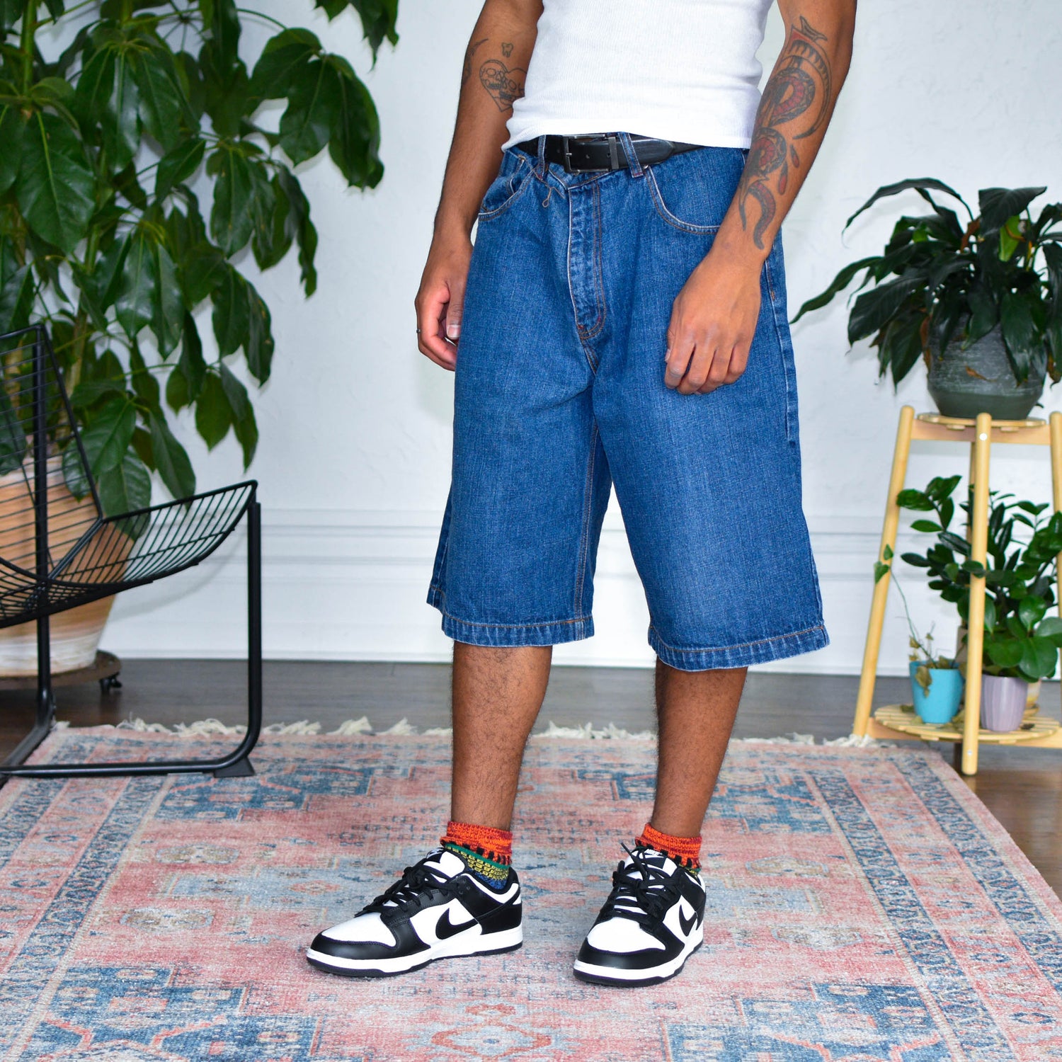 Y2k Jordin Dark Wash Pocket Detail Jorts