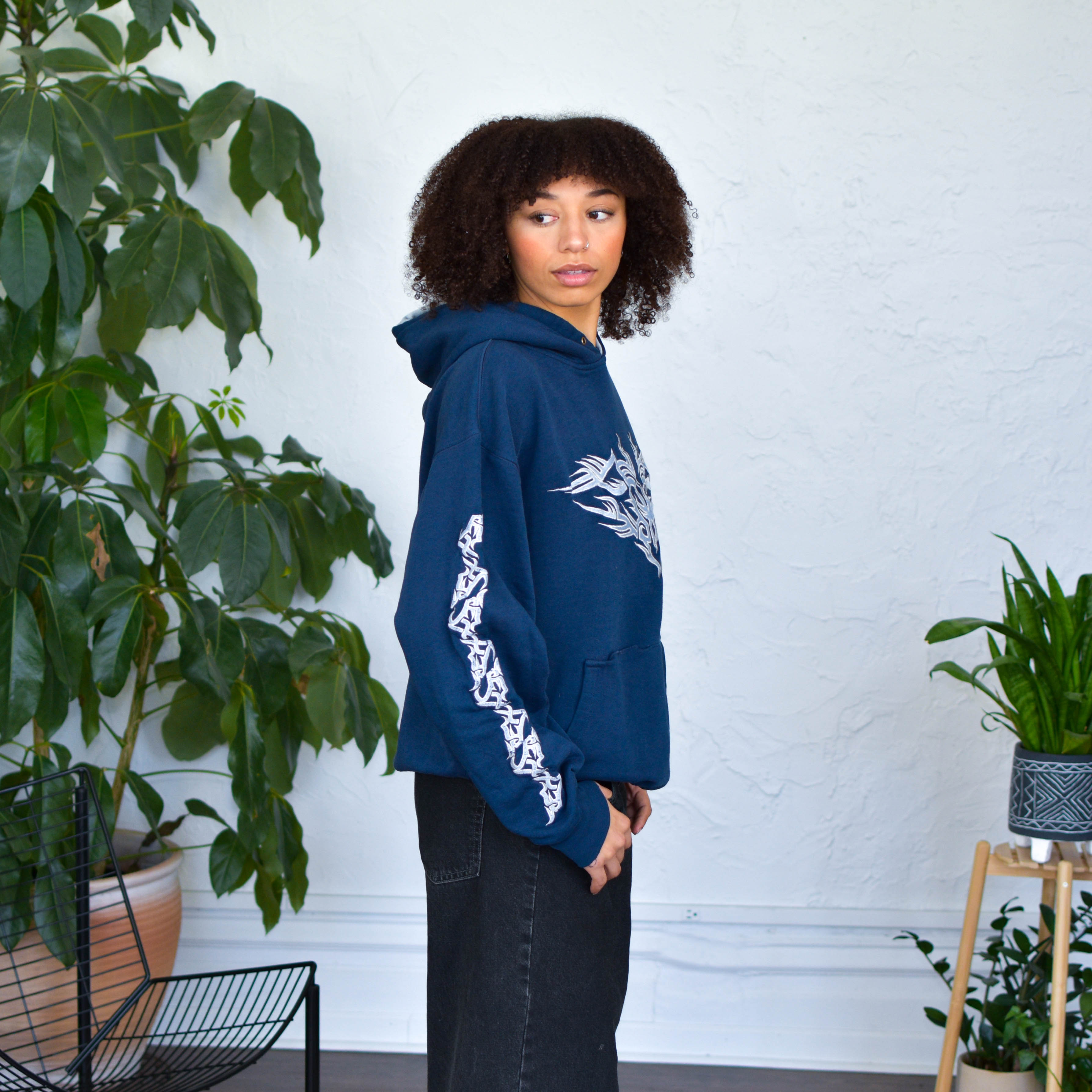 Vintage Y2K Sapphire Lounge Navy Hoodie