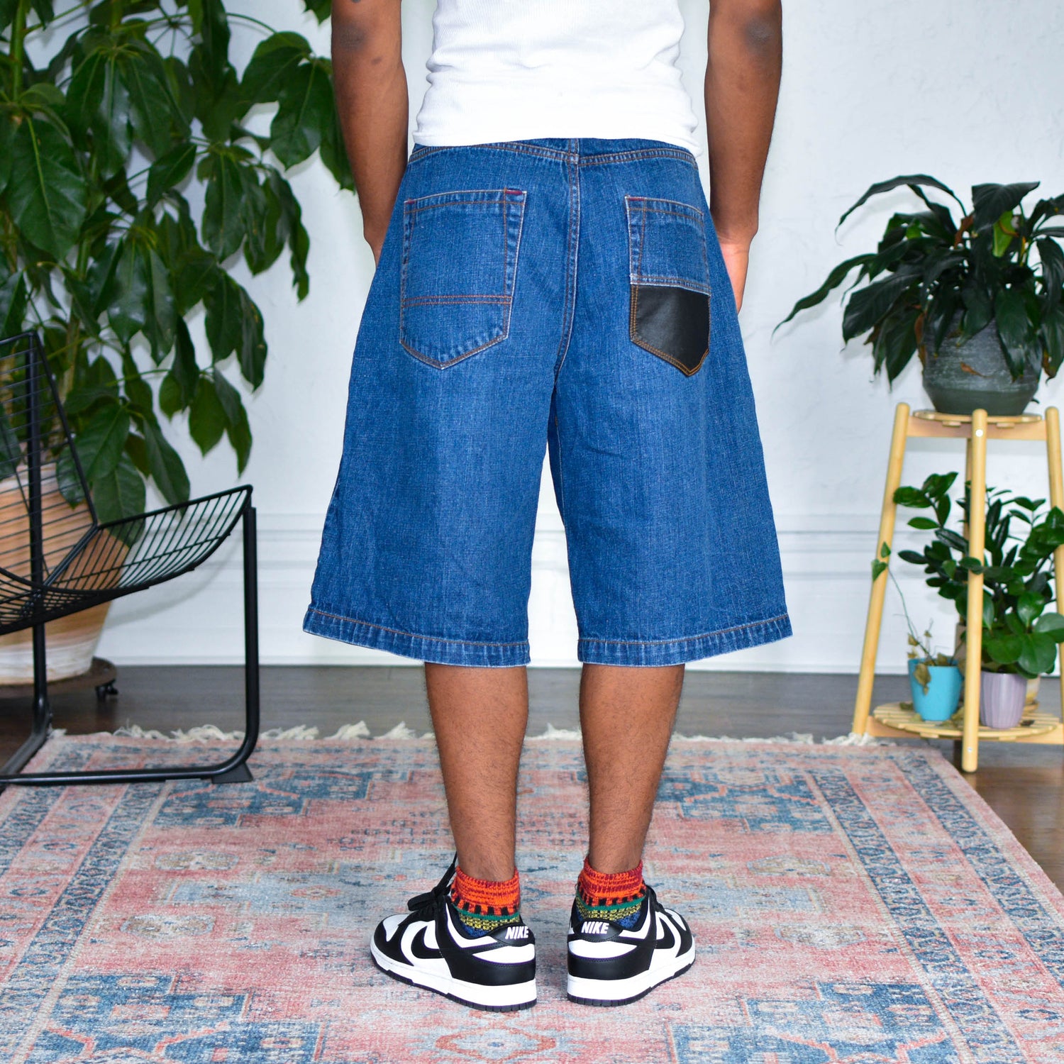 Y2k Jordin Dark Wash Pocket Detail Jorts