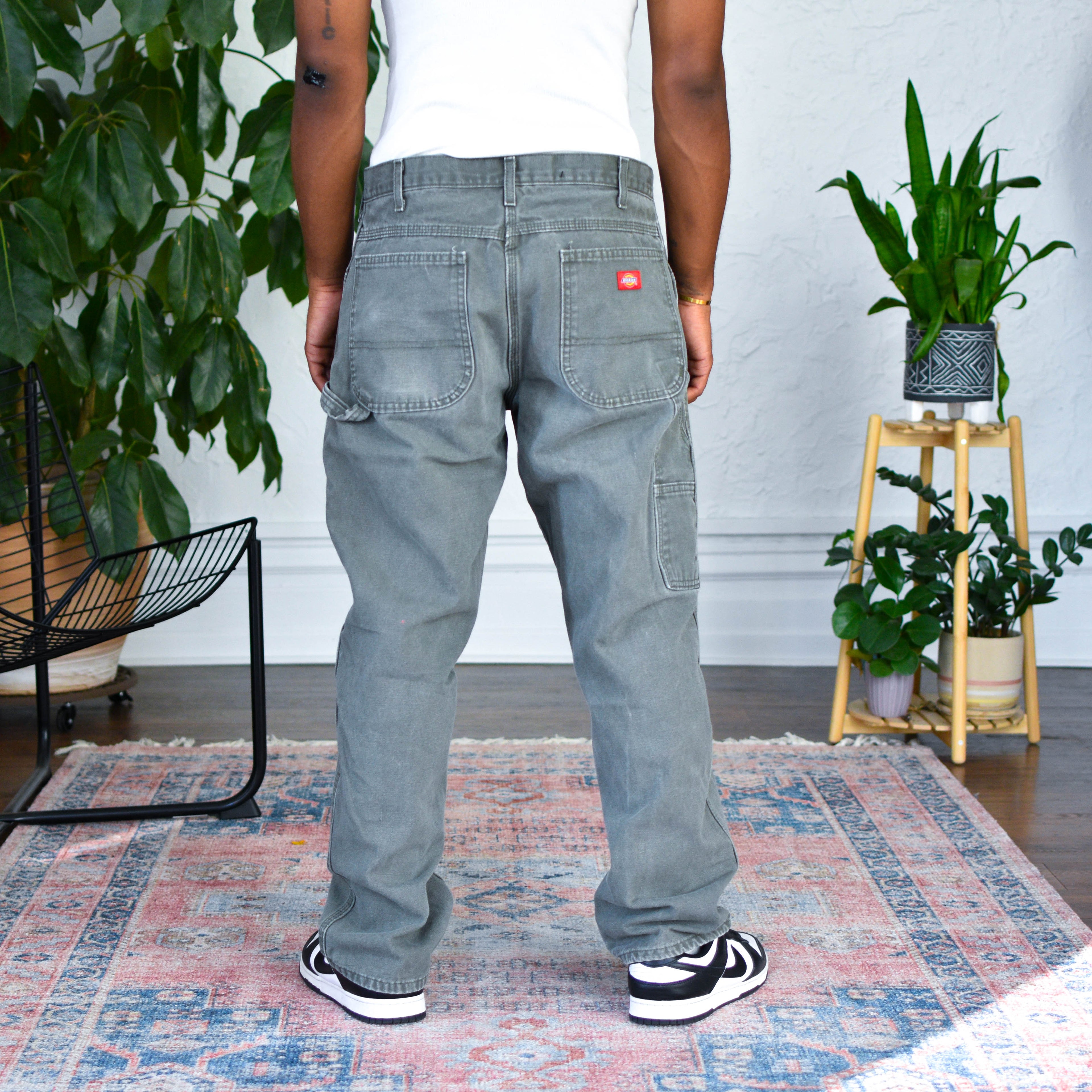 Vintage Distressed Dickies Dark Olive Carpenter Pants