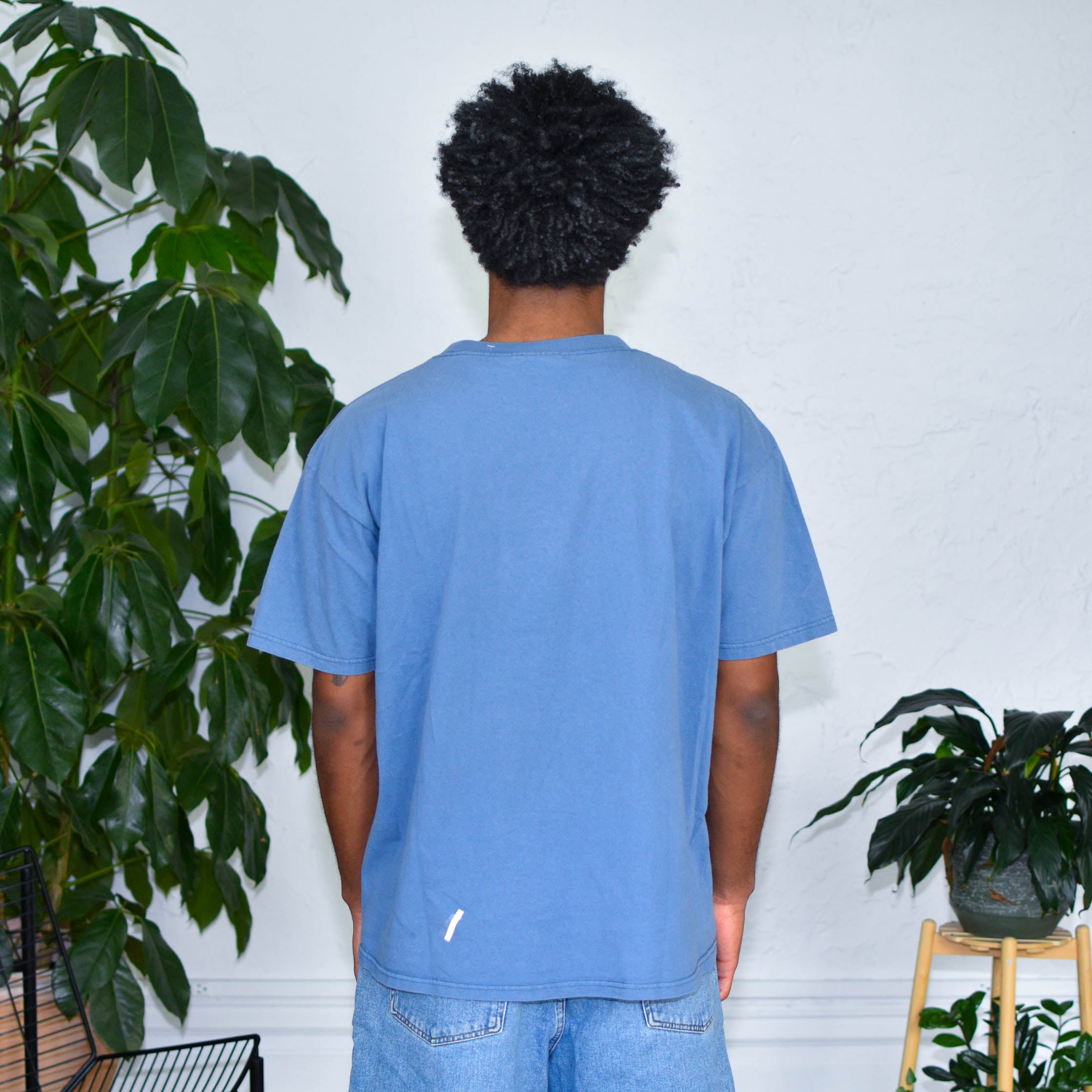 Vintage Detroit Tigers Embroidered Light Blue T-Shirt