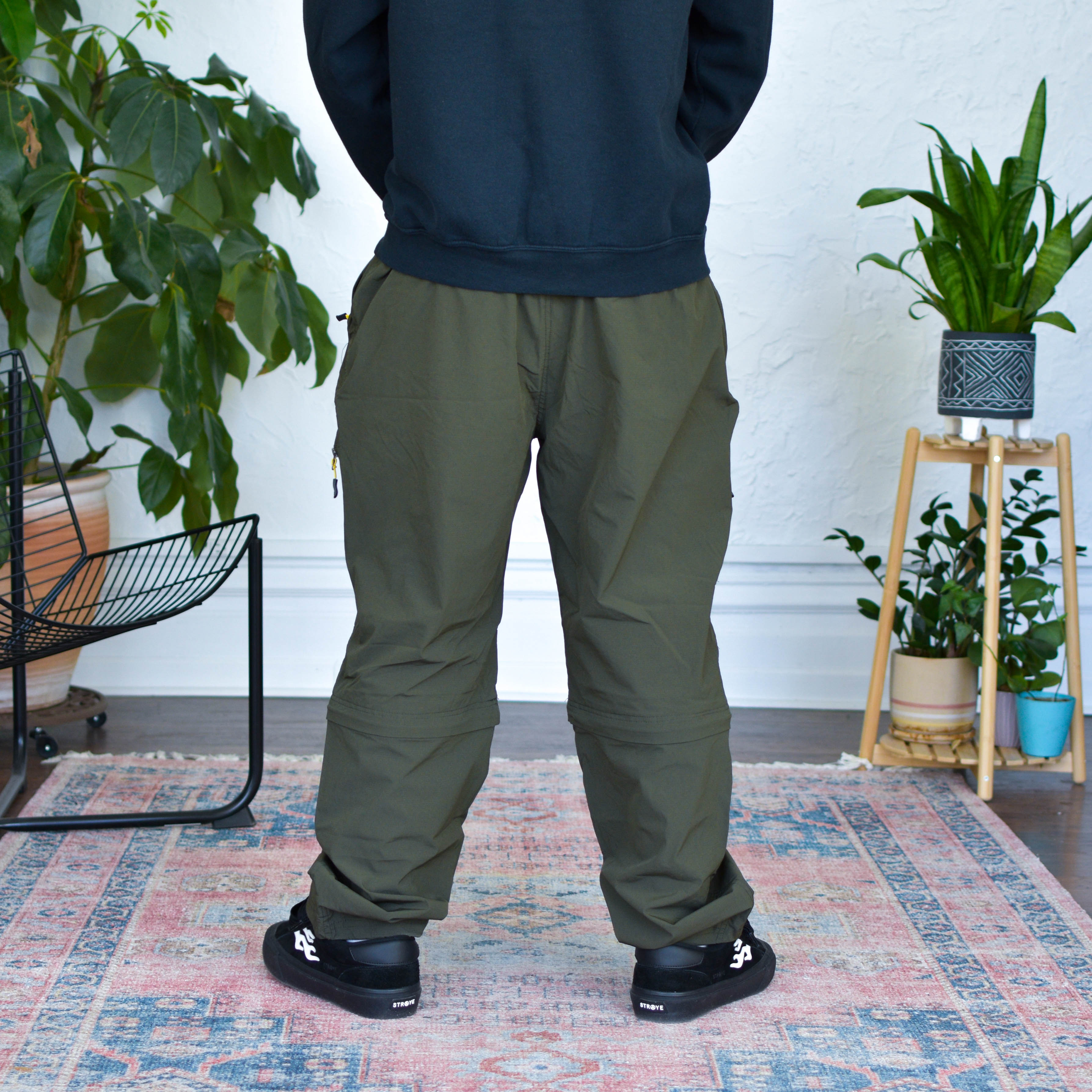 Y2K Olive Convertible Rip Stop Pants