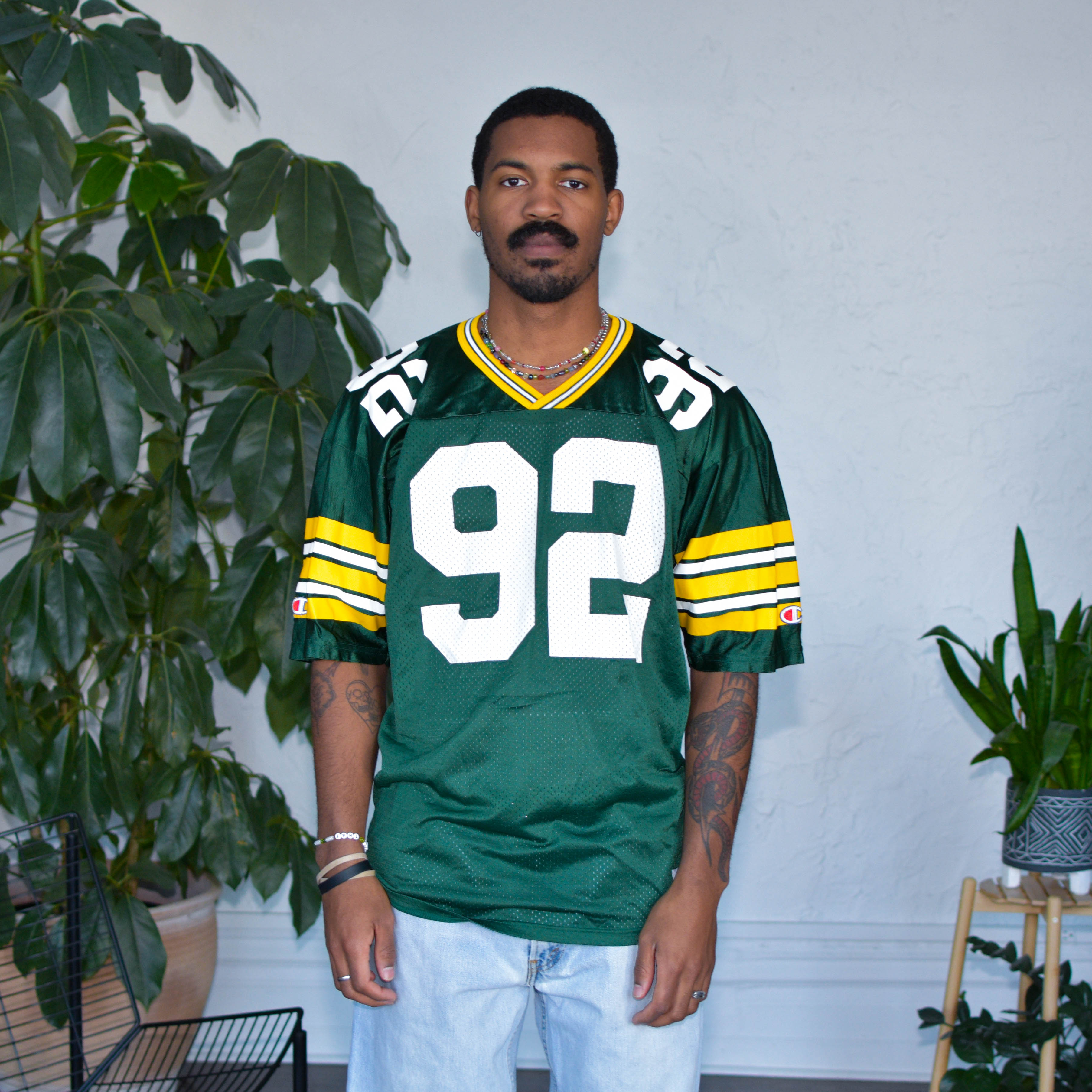 Vintage Reggie White Green Bay Packers Champion Jersey