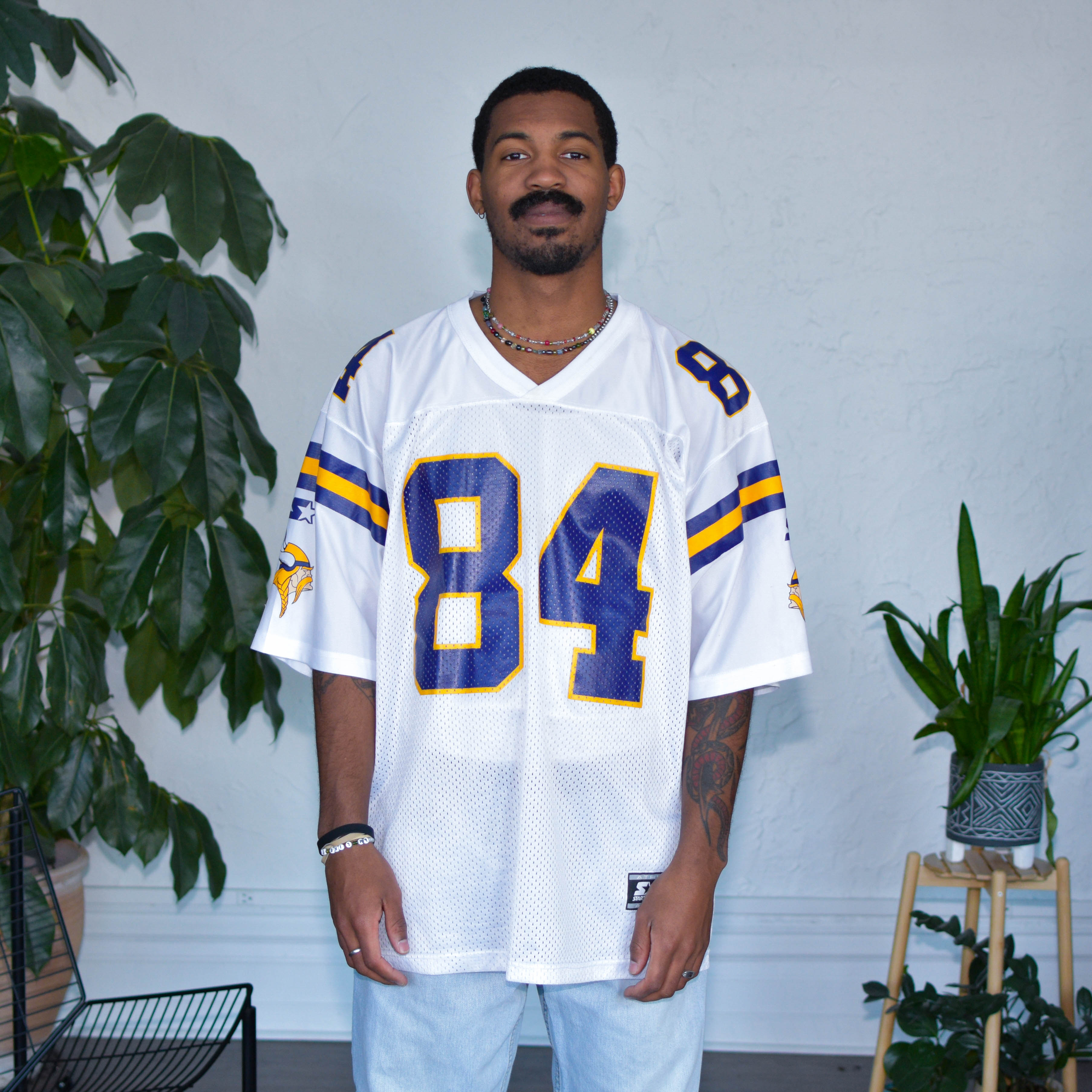 Vintage Randy Moss Minnesota Vikings White Starter Jersey