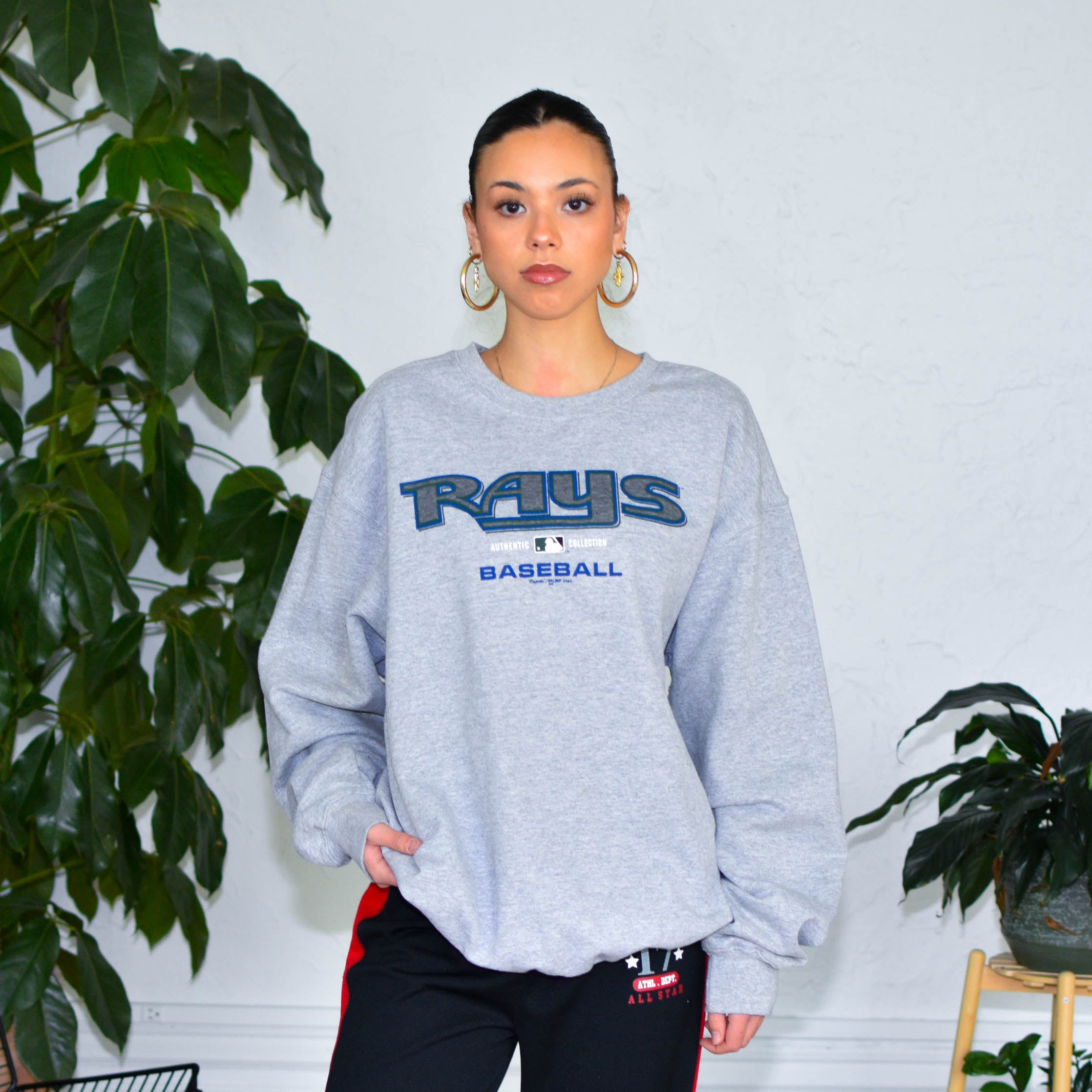 2003 Tampa Bay Rays Baseball Logo Crewneck