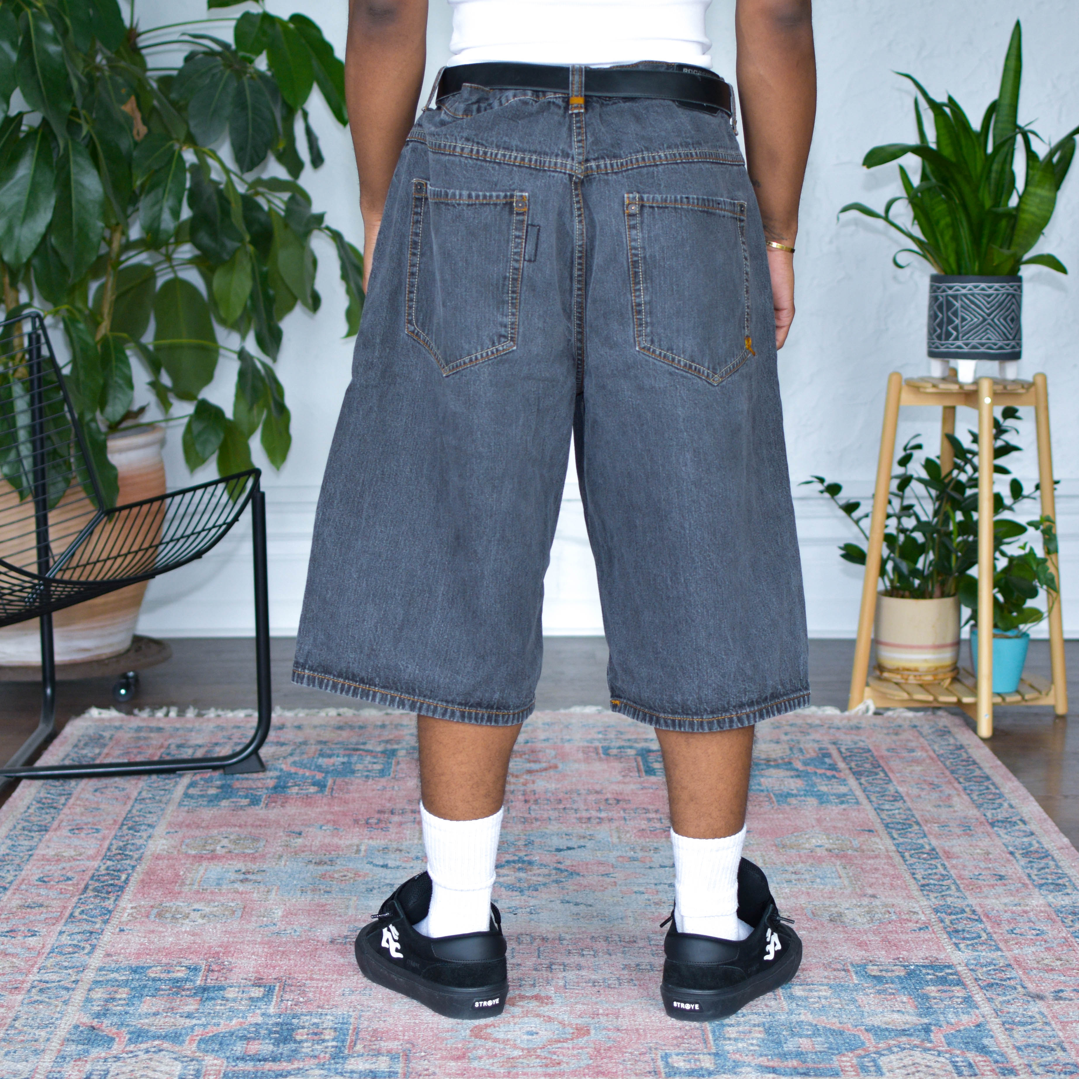 Vintage RocaWear Black Wash Jean Shorts