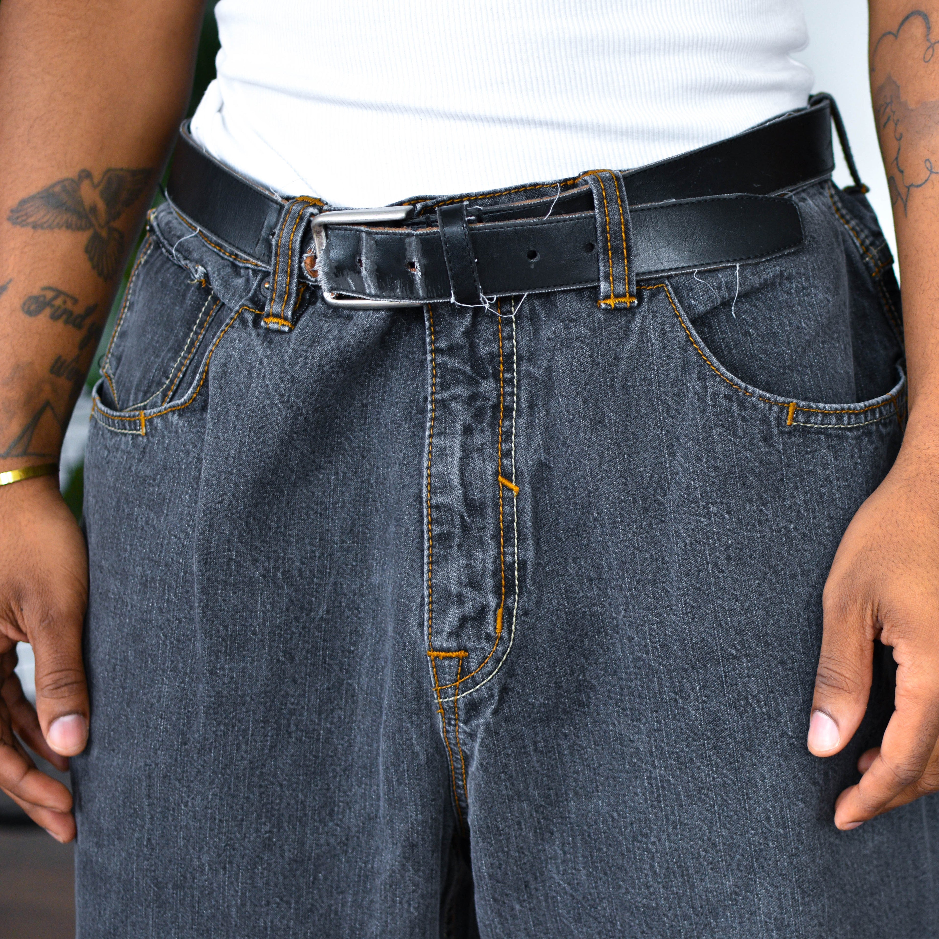 Vintage RocaWear Black Wash Jean Shorts