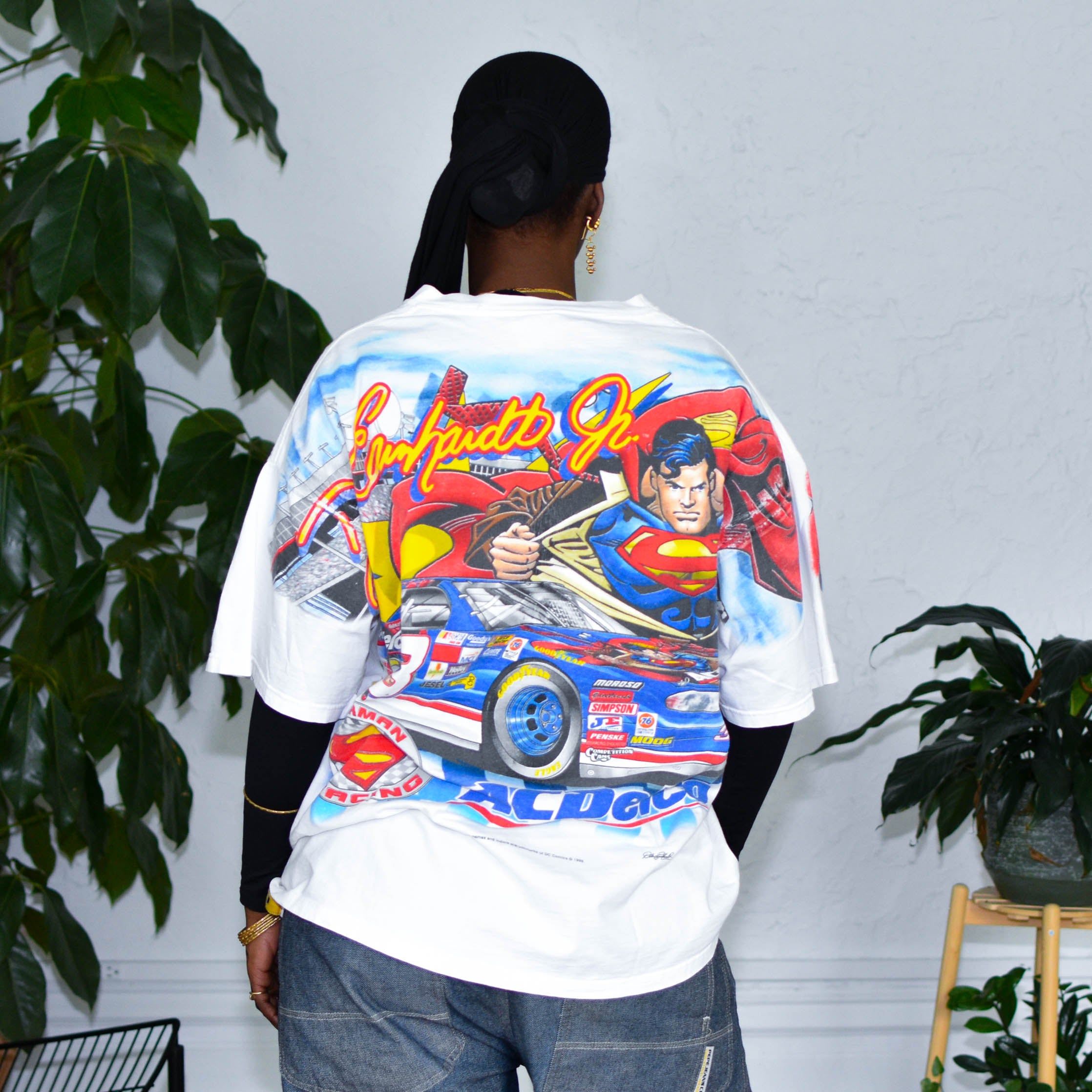 1999 Dale Earnhardt Jr Superman NASCAR AOP T-Shirt