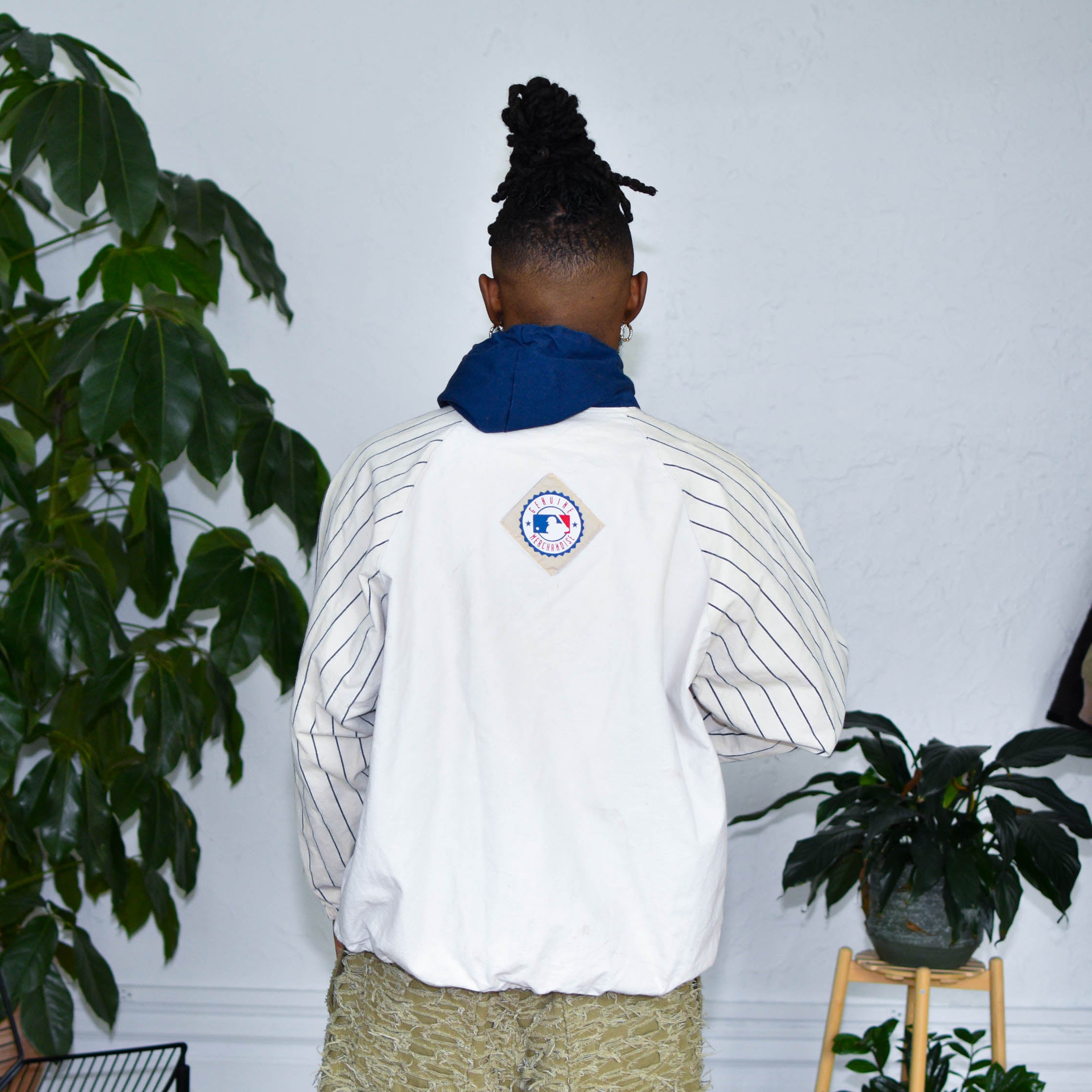 Vintage New York Yankees Half Zip Canvas Style Jacket