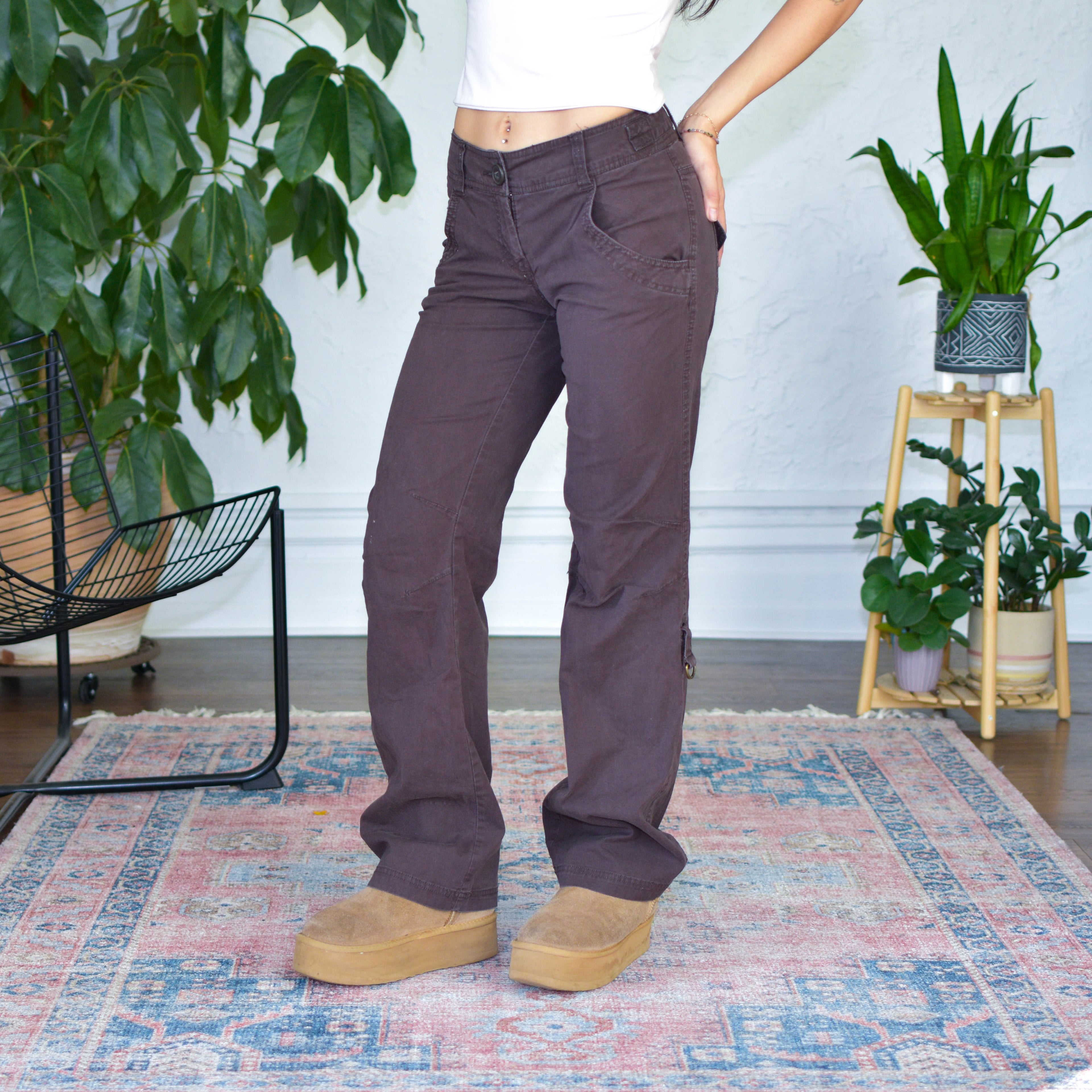 Y2K H&M Straight Leg Brown Cargo Pants