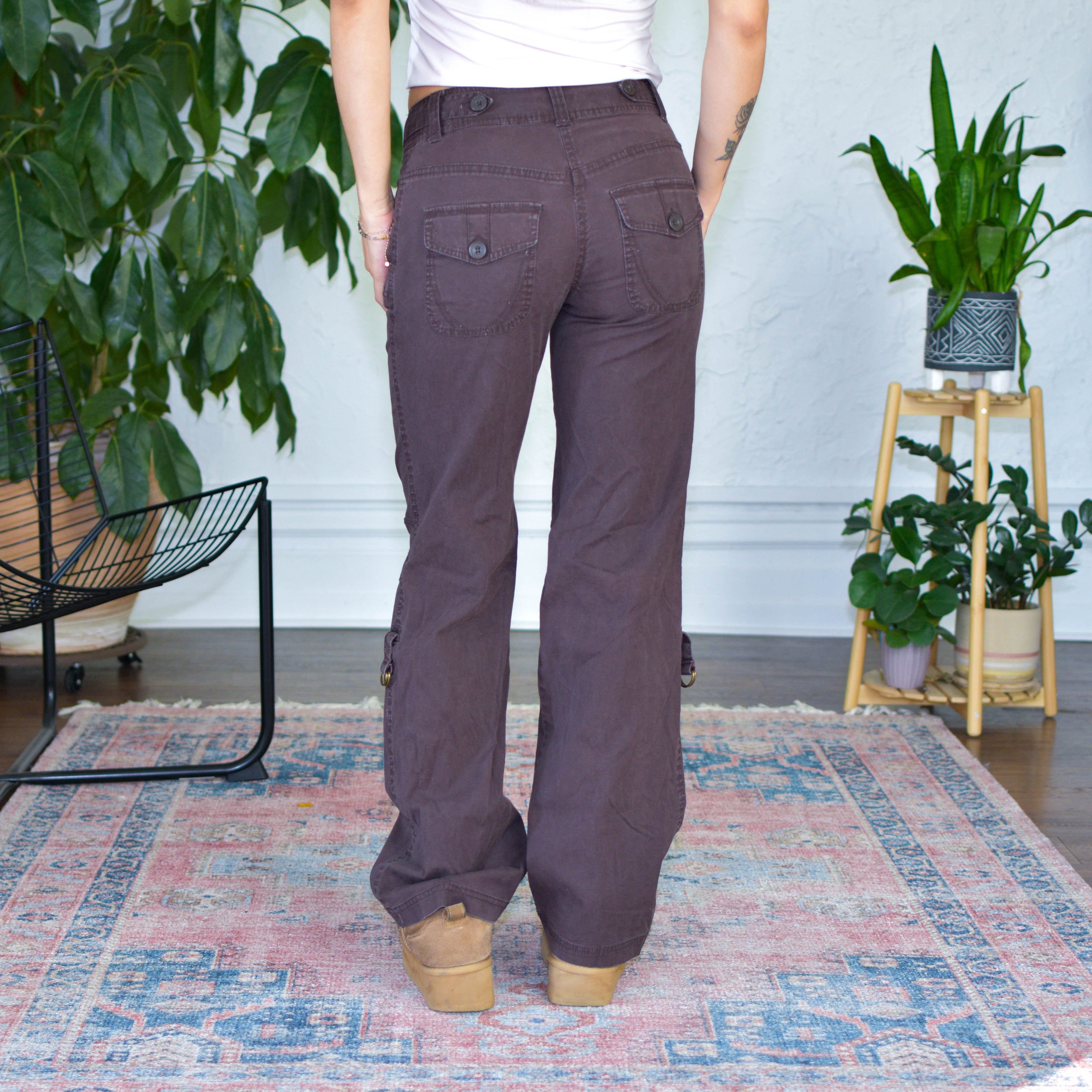 Y2K H&M Straight Leg Brown Cargo Pants