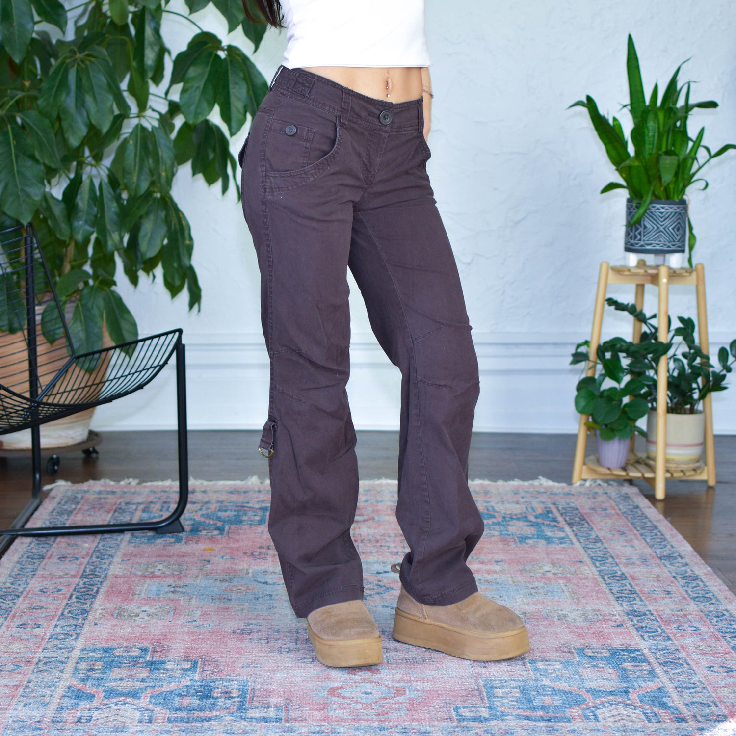 Y2K H&M Straight Leg Brown Cargo Pants