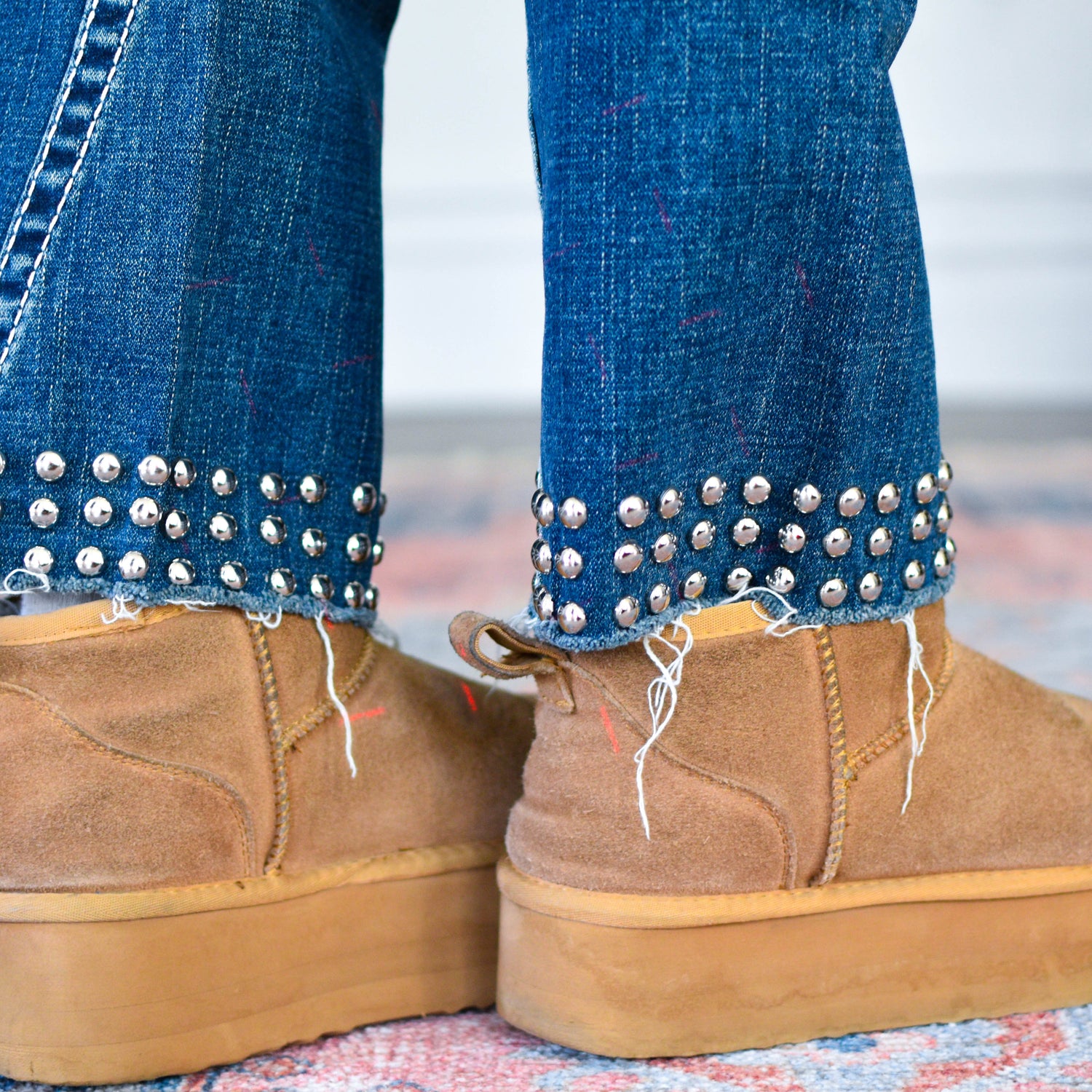 Y2K True Religion Studded Flare Jeans