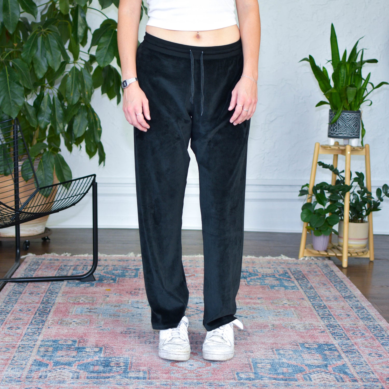 Y2K Juicy Couture Black Velour Sweatpants