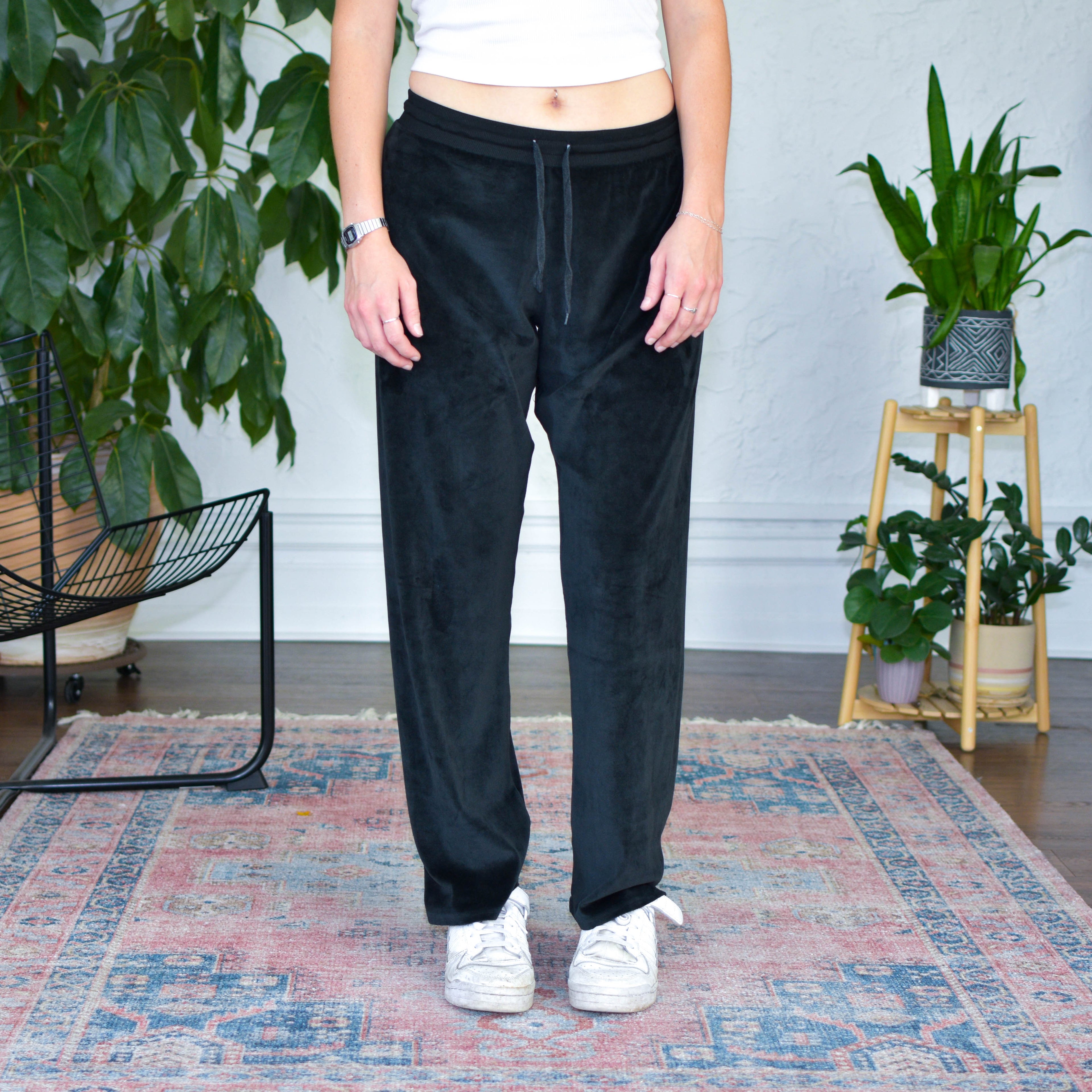 Y2K Juicy Couture Black Velour Sweatpants