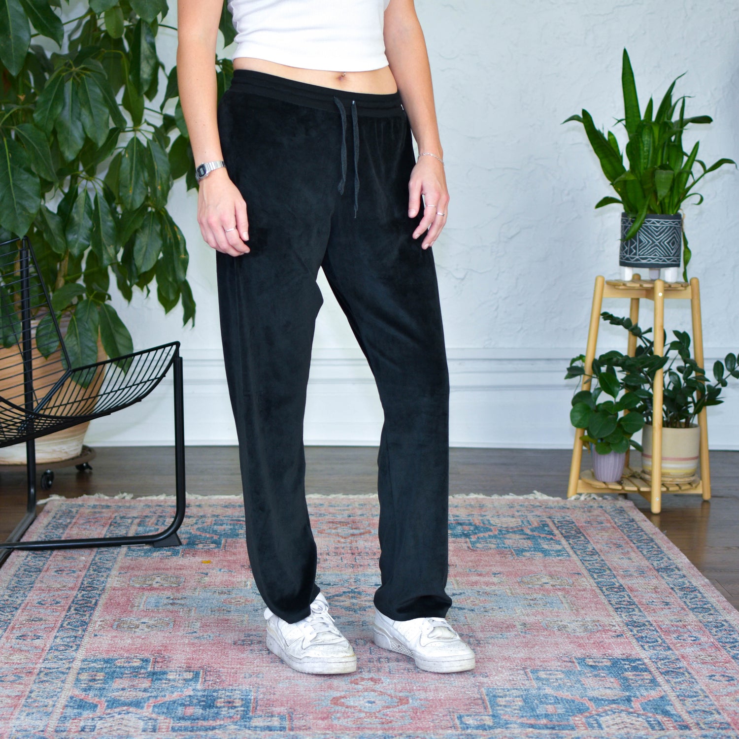 Y2K Juicy Couture Black Velour Sweatpants