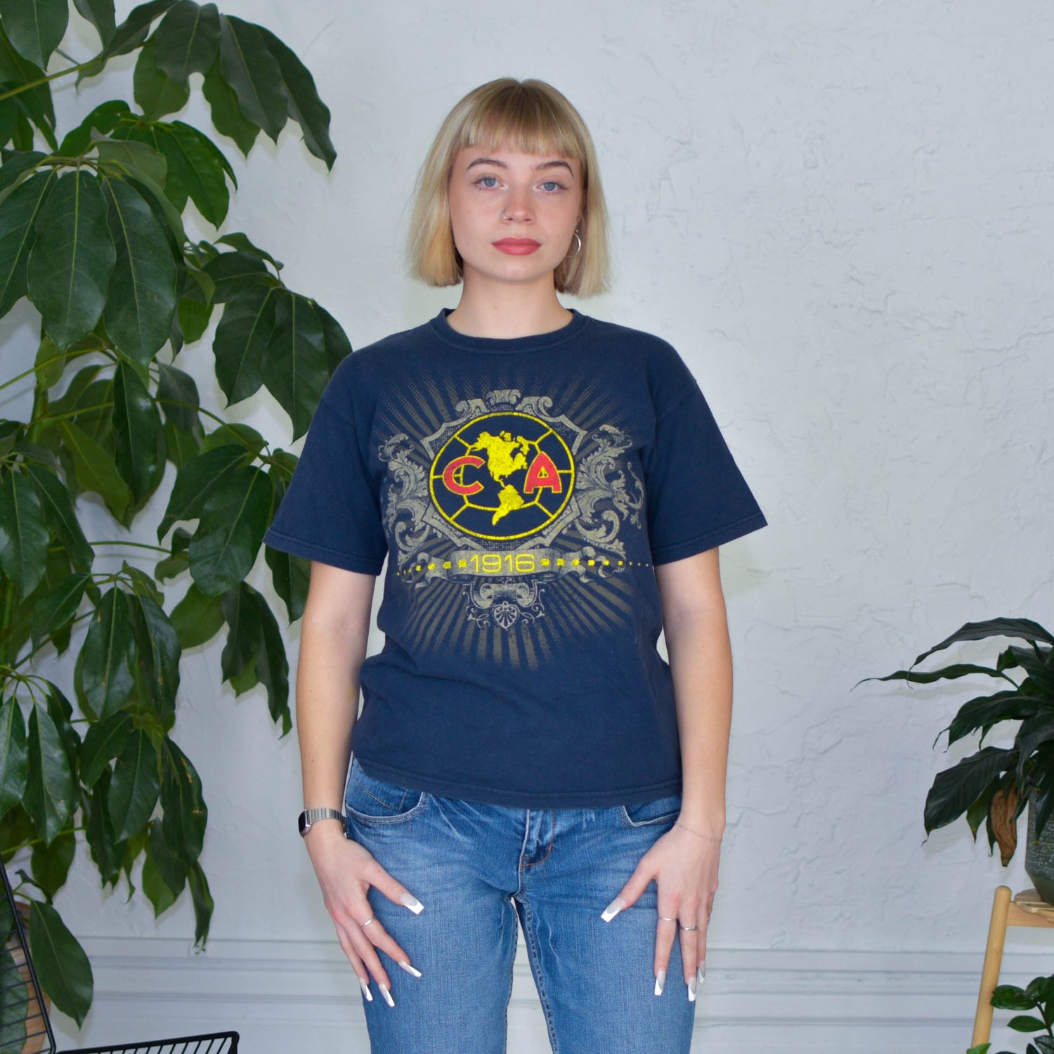 Y2k Club America Graphic T-Shirt