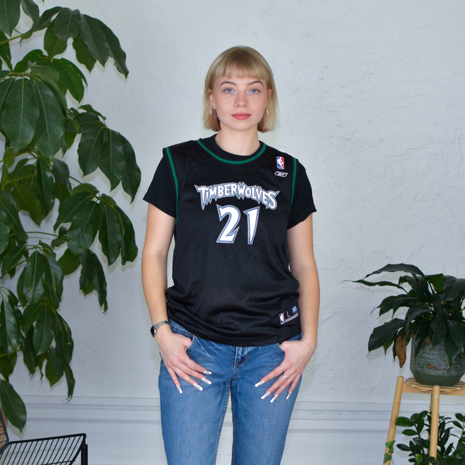 Vintage Minnesota Timberwolves Kevin Garnett Reebok Alternate Jersey