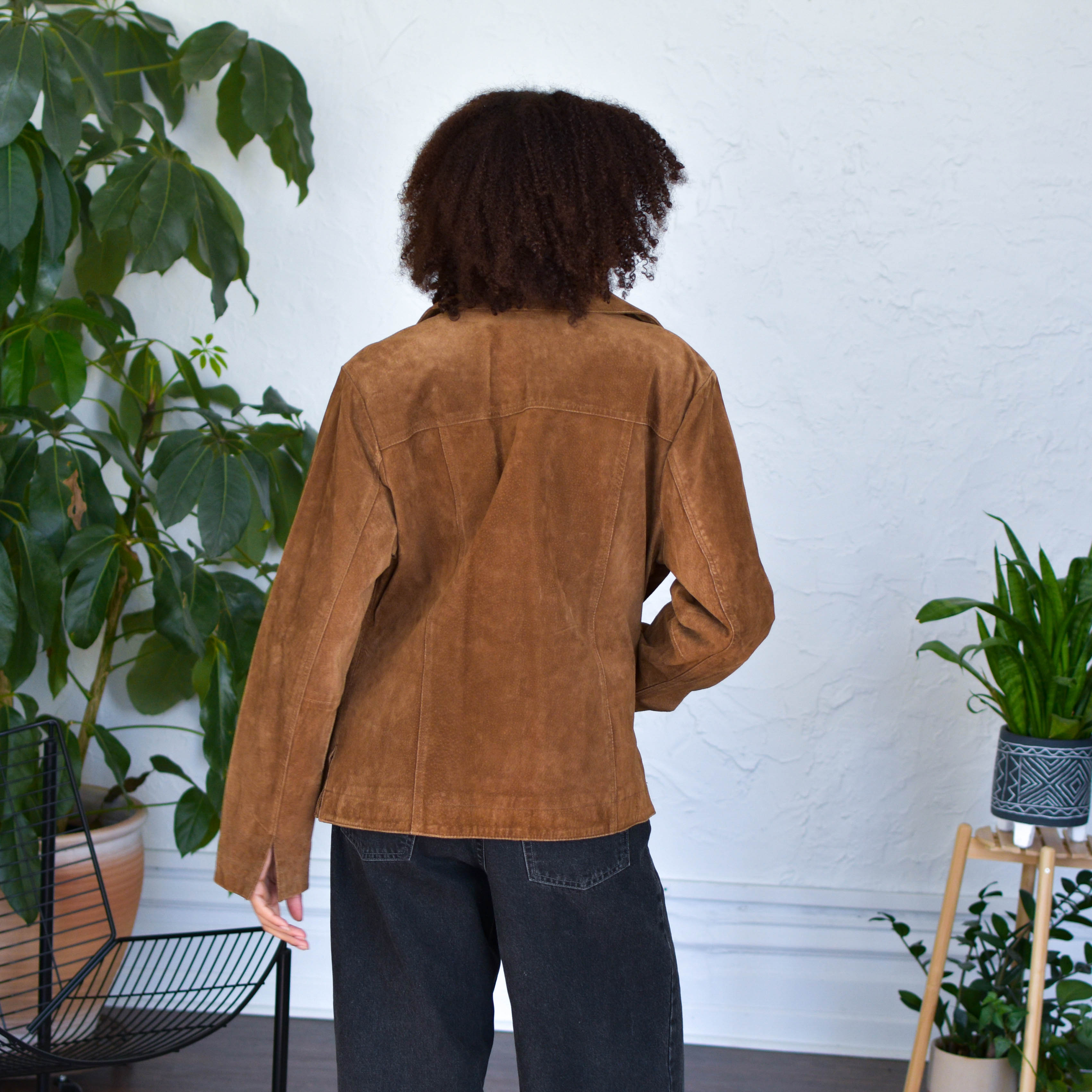 Y2K Christopher & Banks Brown Suede Leather Jacket