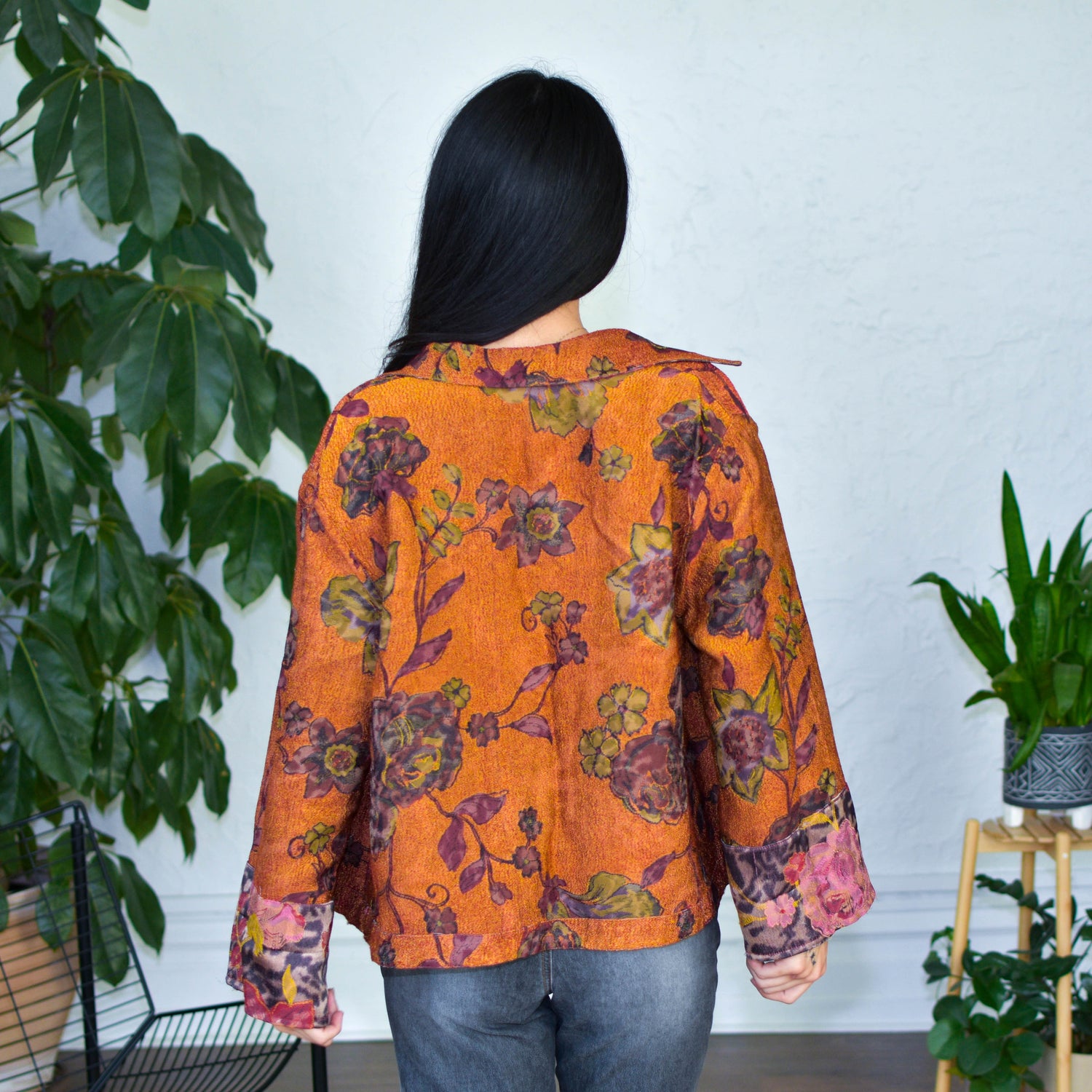 Vintage Reversable Floral Tapestry Jacket