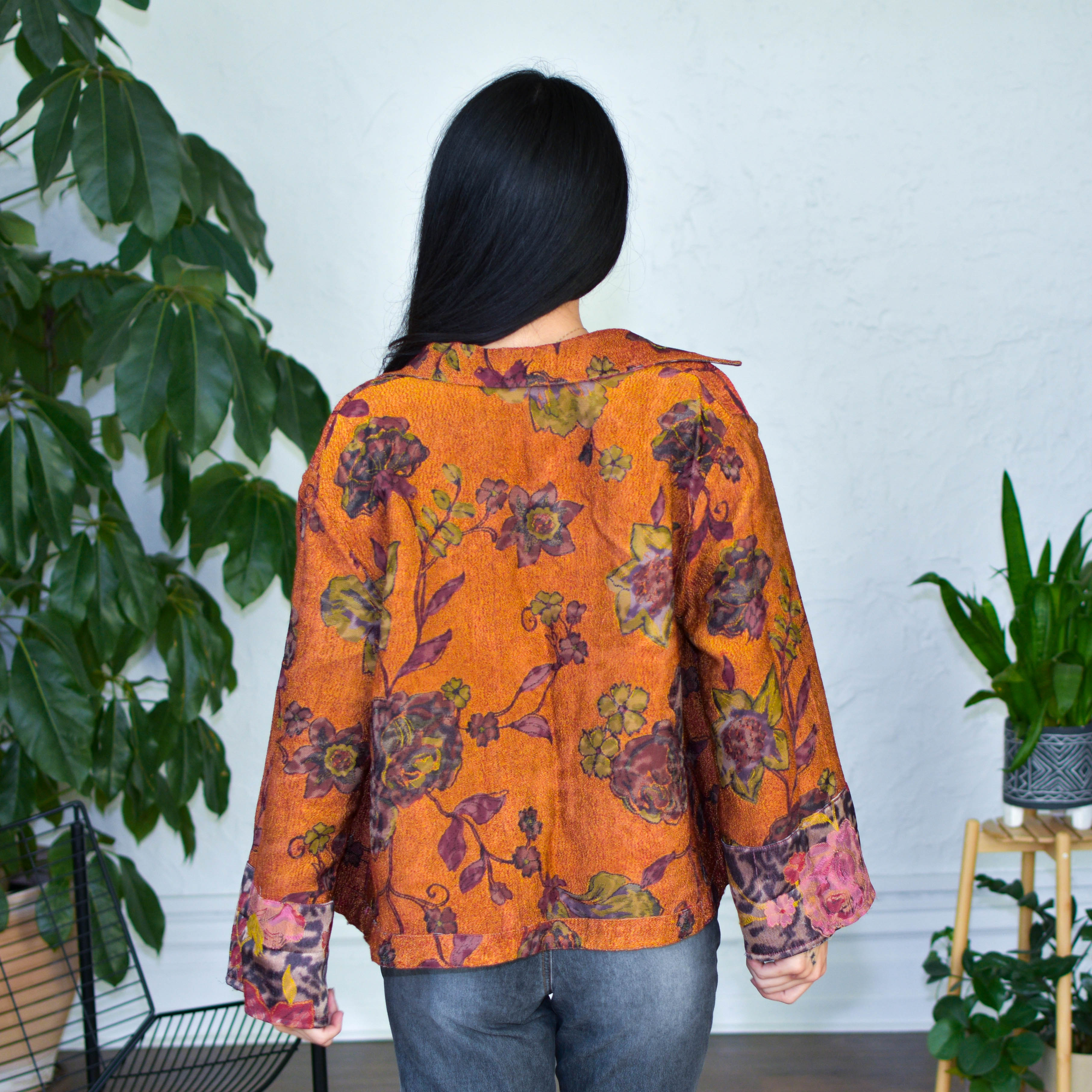 Vintage Reversable Floral Tapestry Jacket
