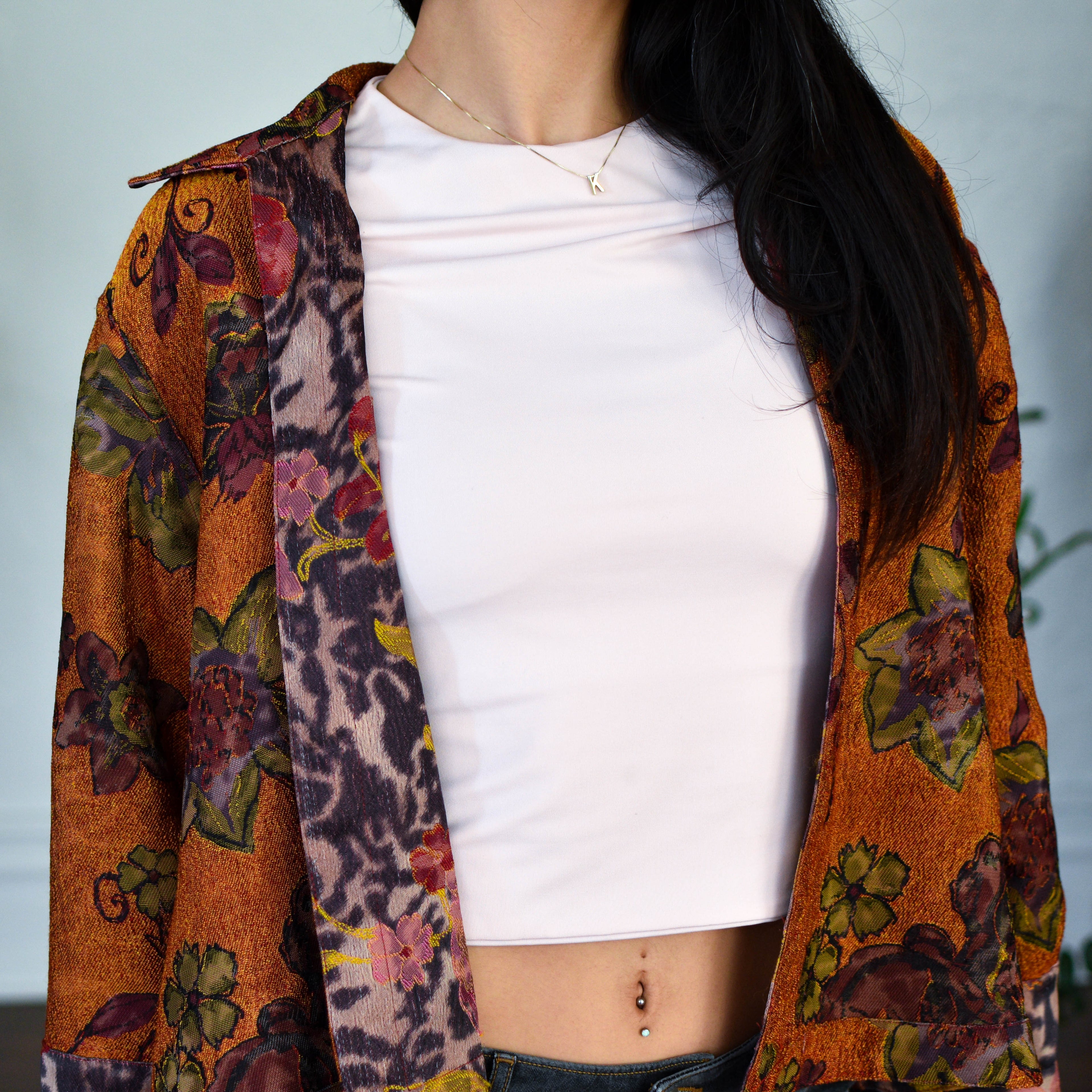 Vintage Reversable Floral Tapestry Jacket
