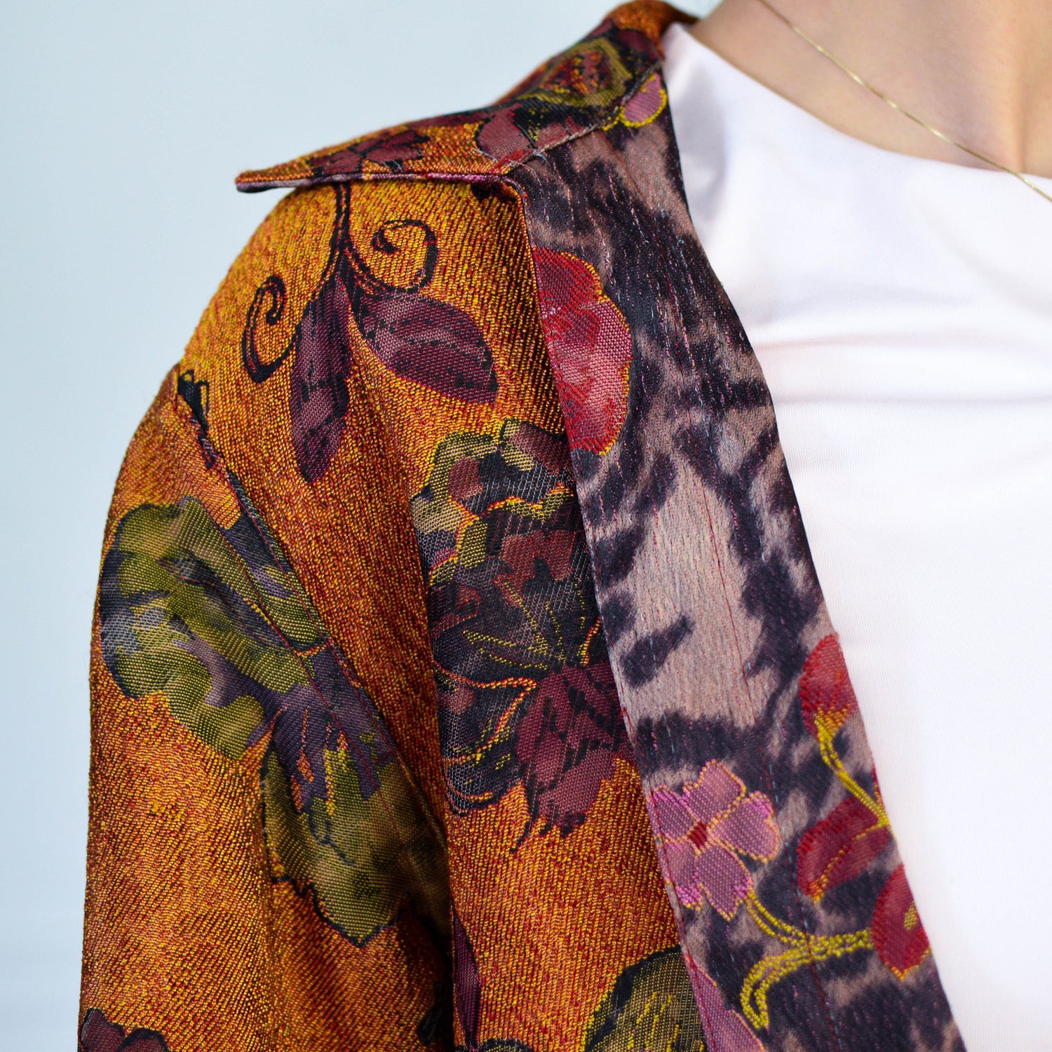 Vintage Reversable Floral Tapestry Jacket