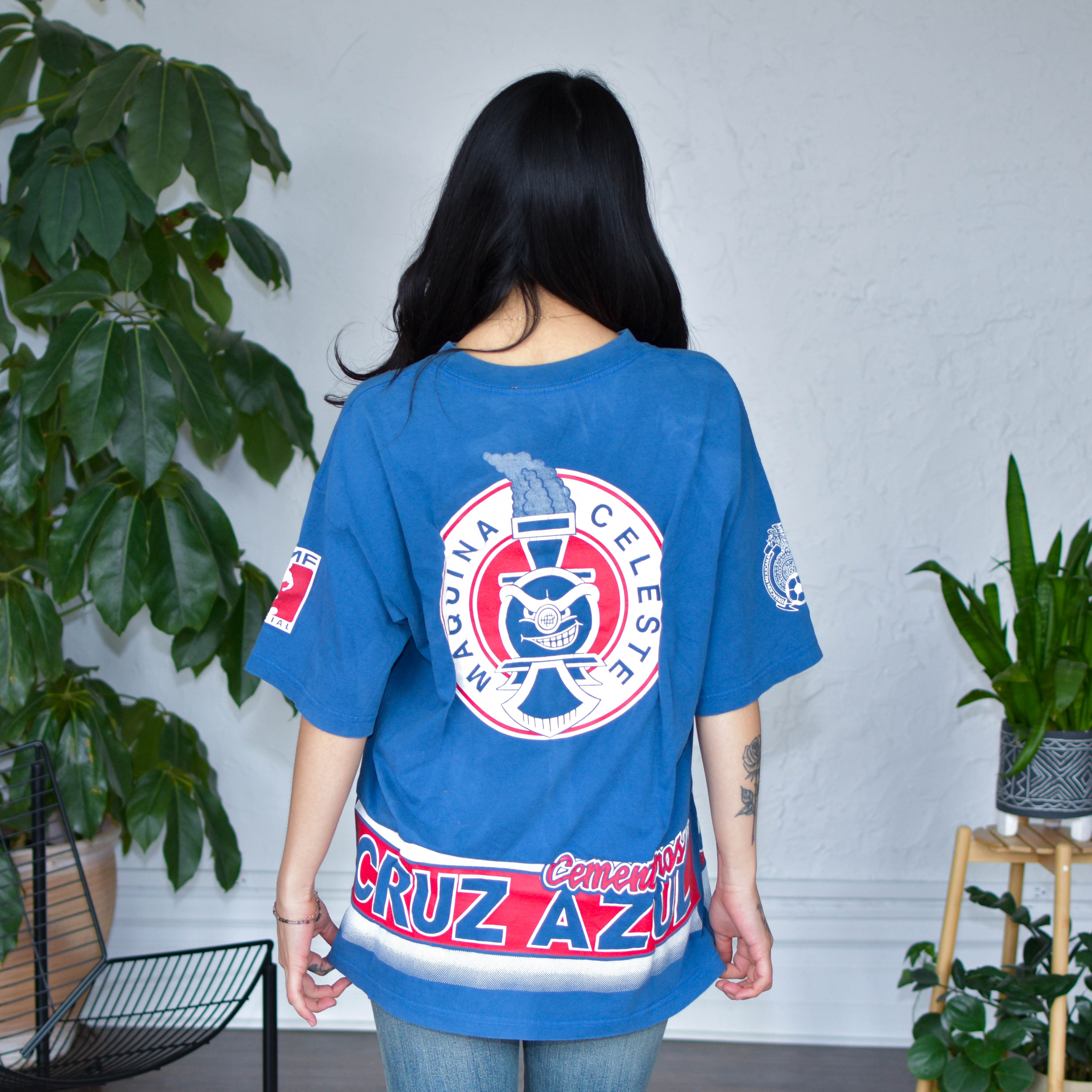 Vintage Cruz Azul AOP Graphic T-Shirt