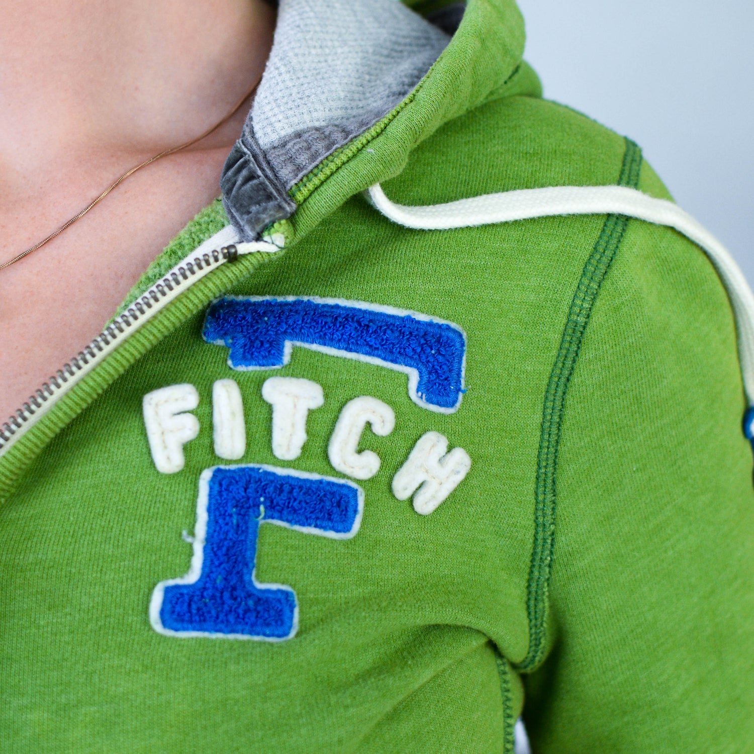 Y2K Abercrombie & Fitch Long-Sleeve Green Hoodie