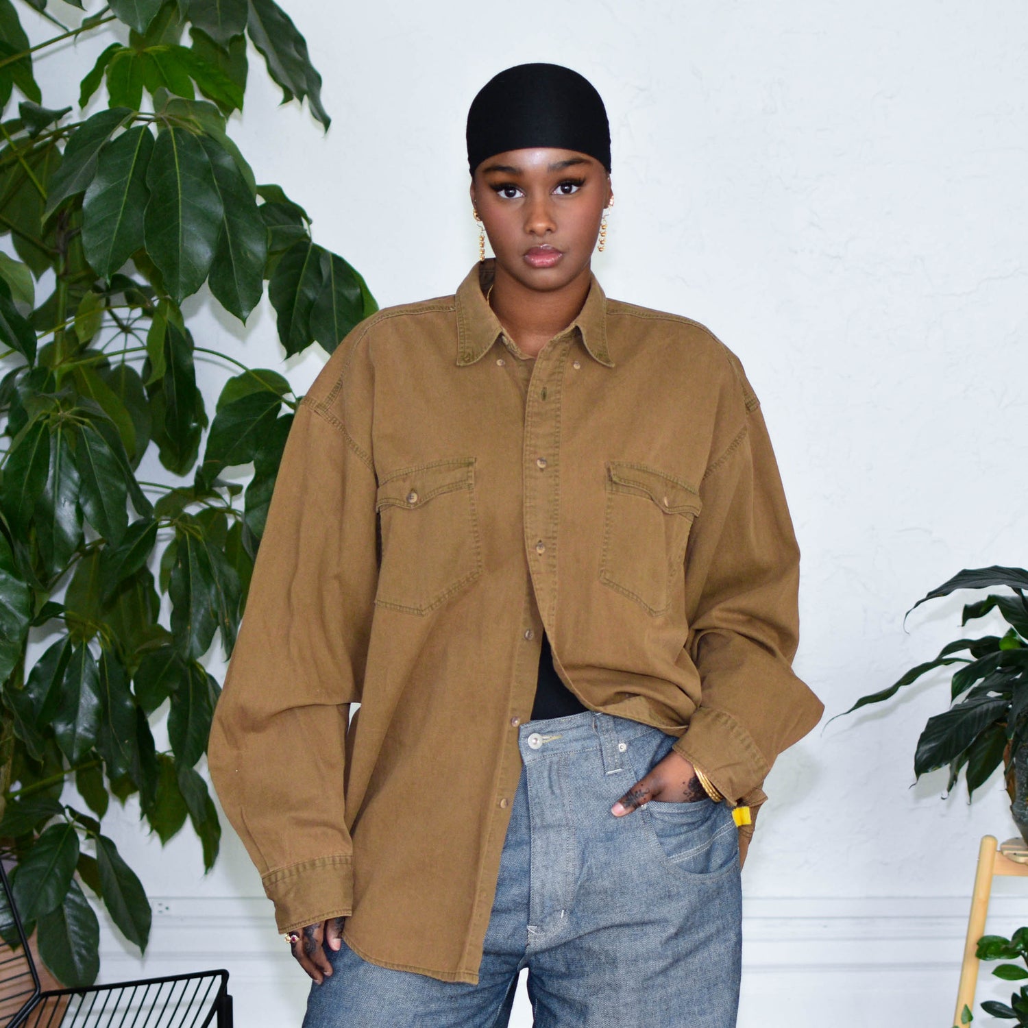 Vintage GAP Brown Long Sleeve Button Up