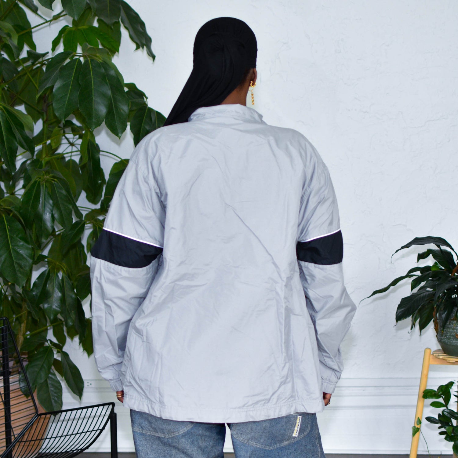 Y2k Nike Grey Windbreaker Zip Up