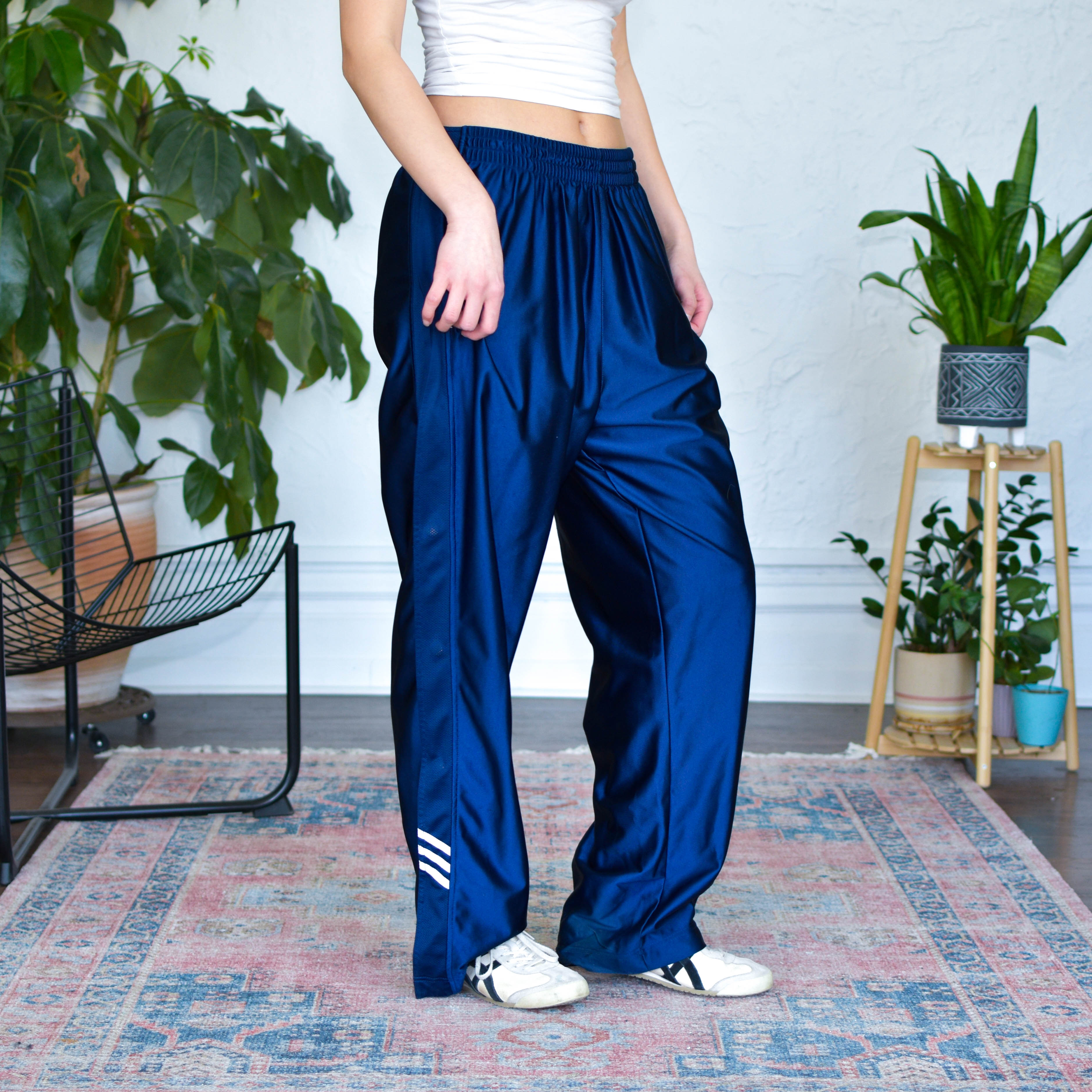 Vintage Y2K Adidas Navy Break-Away Track Pants