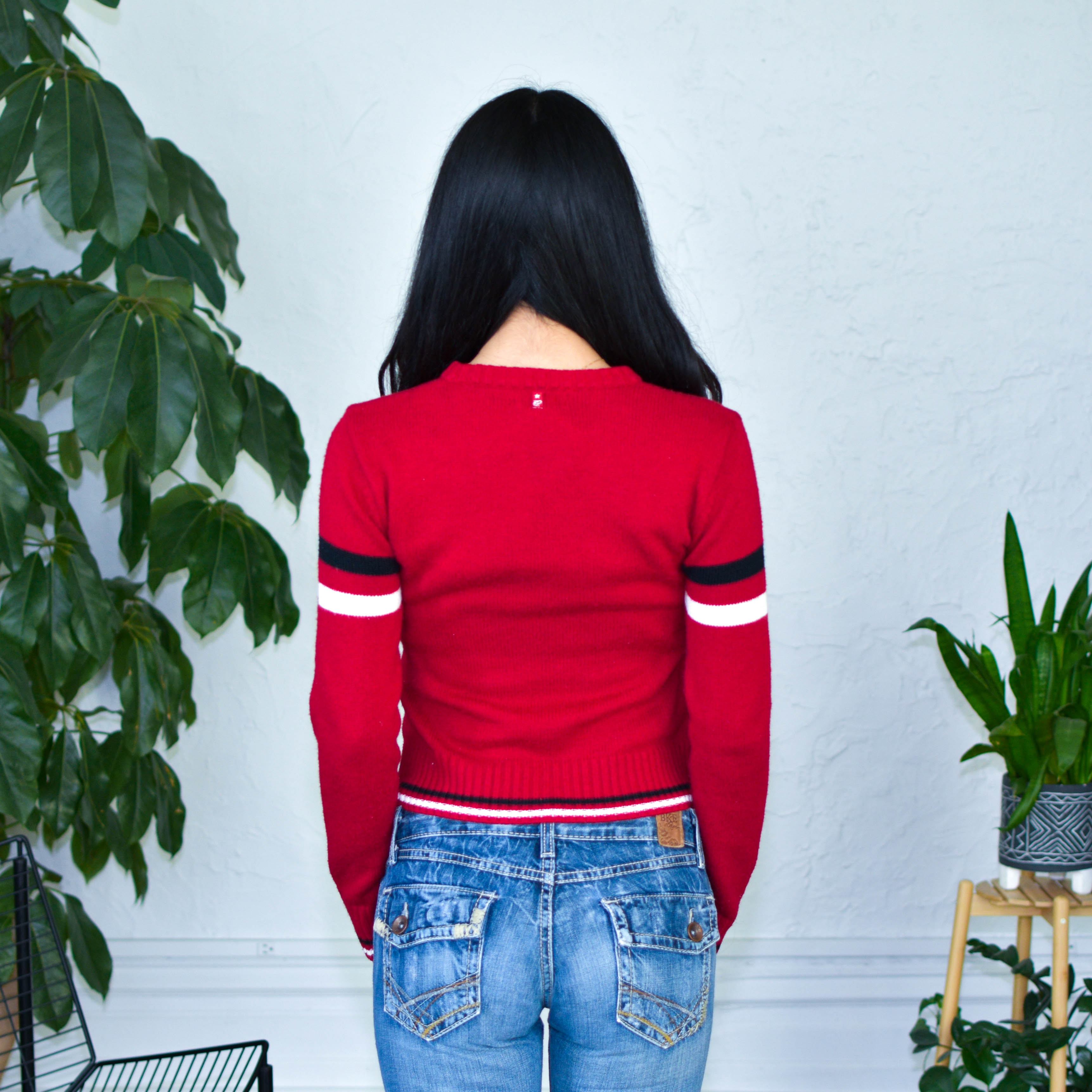 Vintage Y2K South Pole Knit Long-Sleeve Sweatshirt