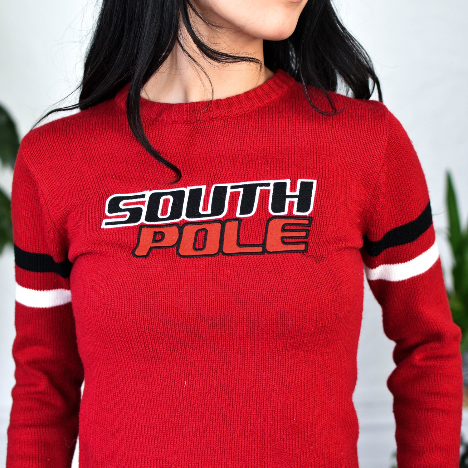 Vintage Y2K South Pole Knit Long-Sleeve Sweatshirt