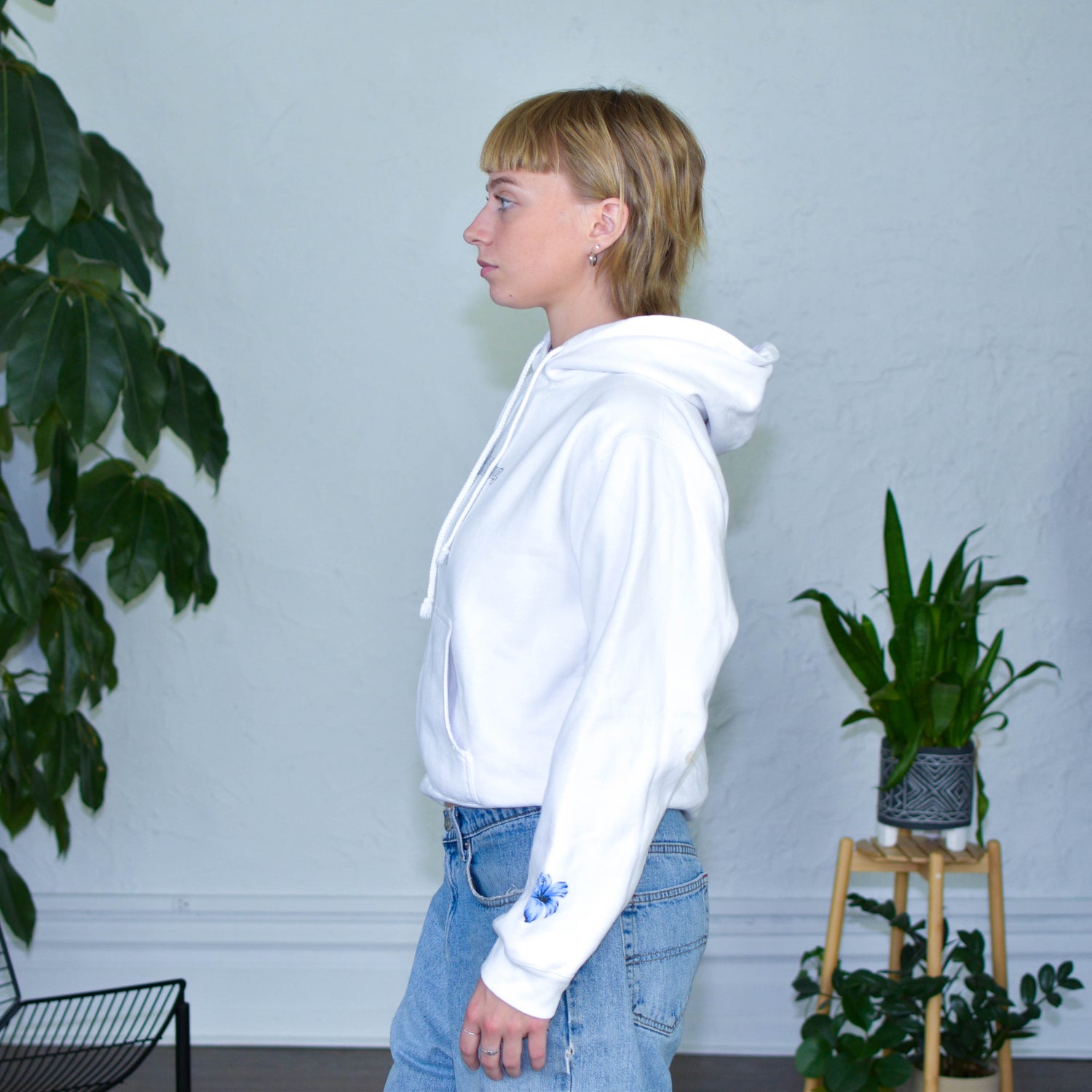 Y2K Billabong Femme Signature White Hoodie